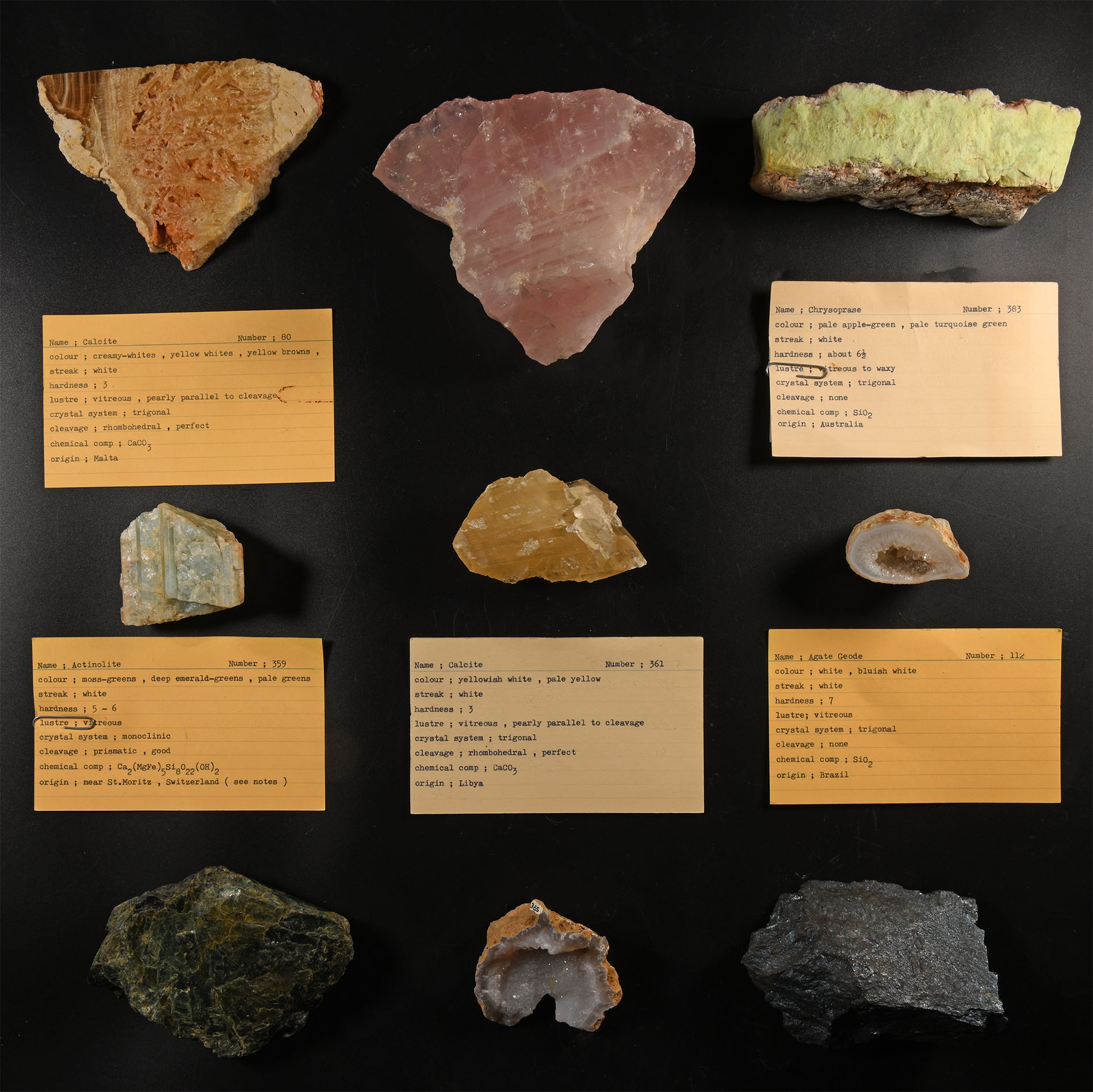 Natural History - Historic Mineral Specimen Collection