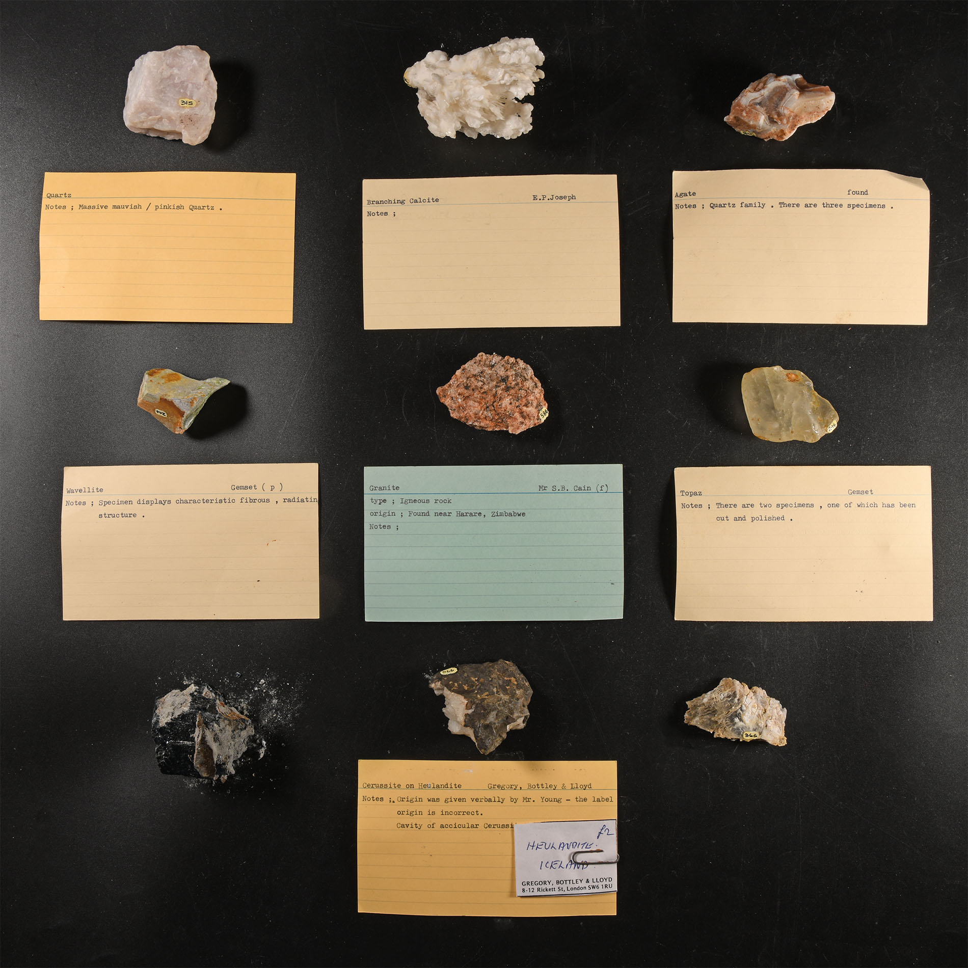 Natural History - Historic Mineral Specimen Collection