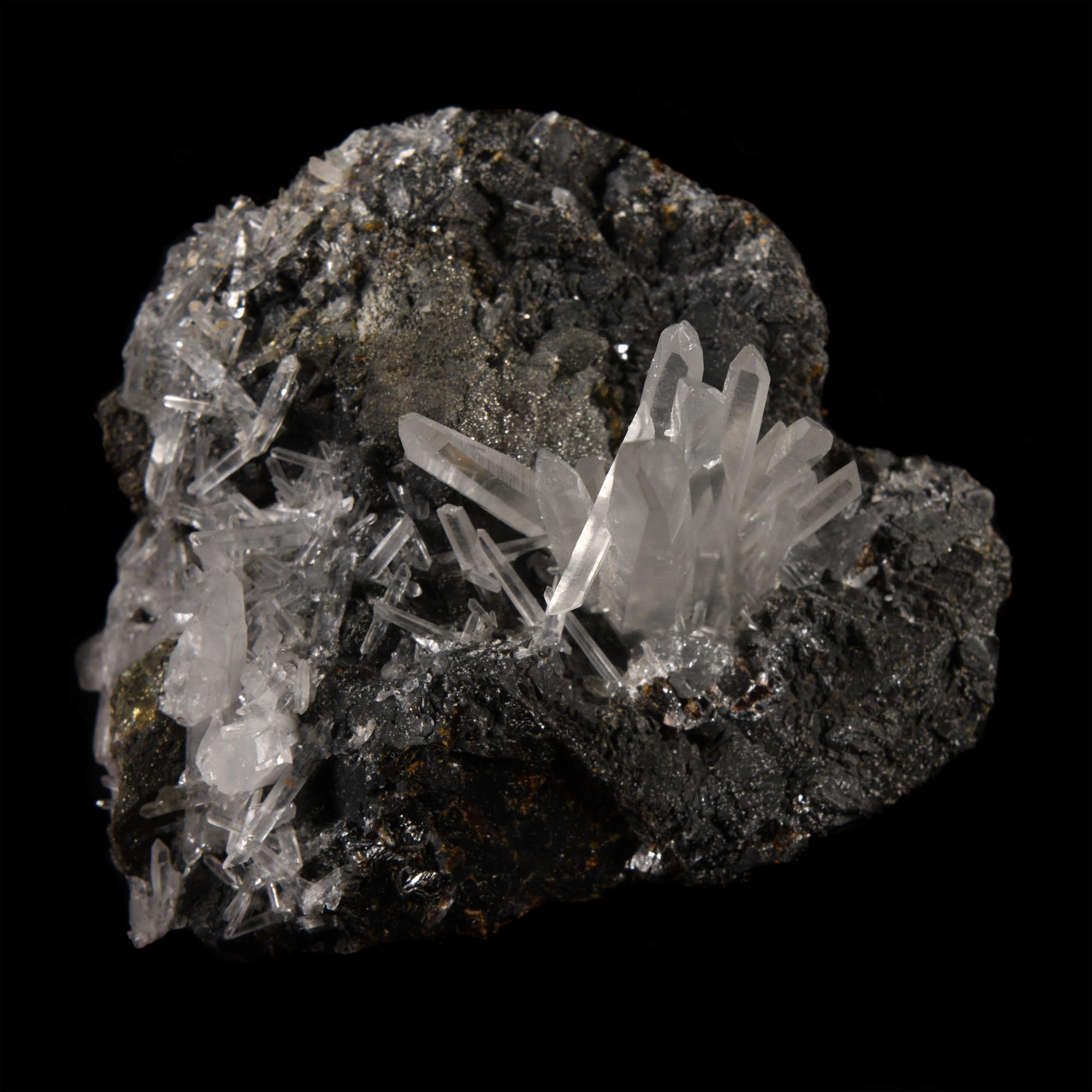 Natural History - Historic 'Quiruvilca Mine, Peru' Quartz on Sphalerite Crystal Specimen