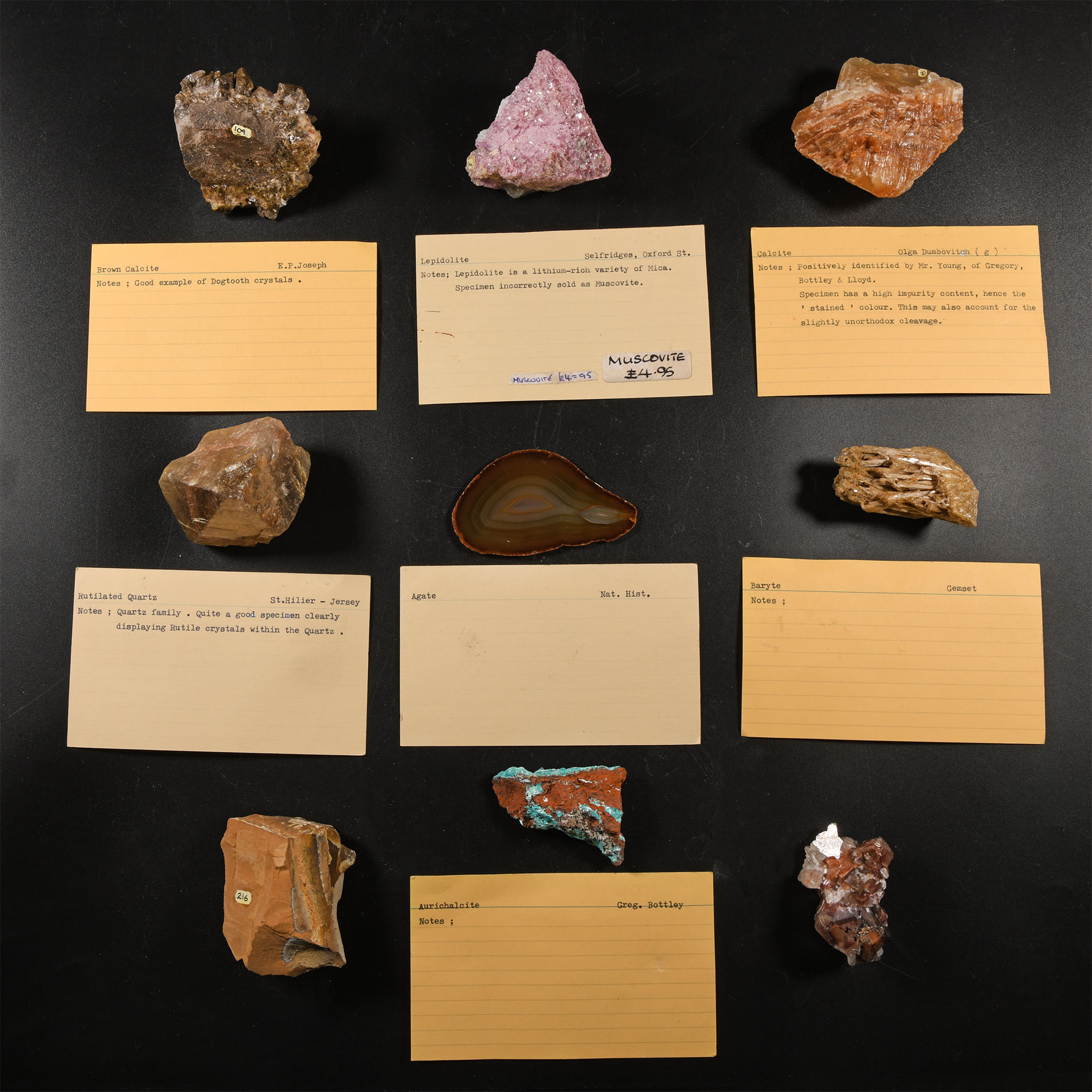Natural History - Historic Mineral Specimen Collection