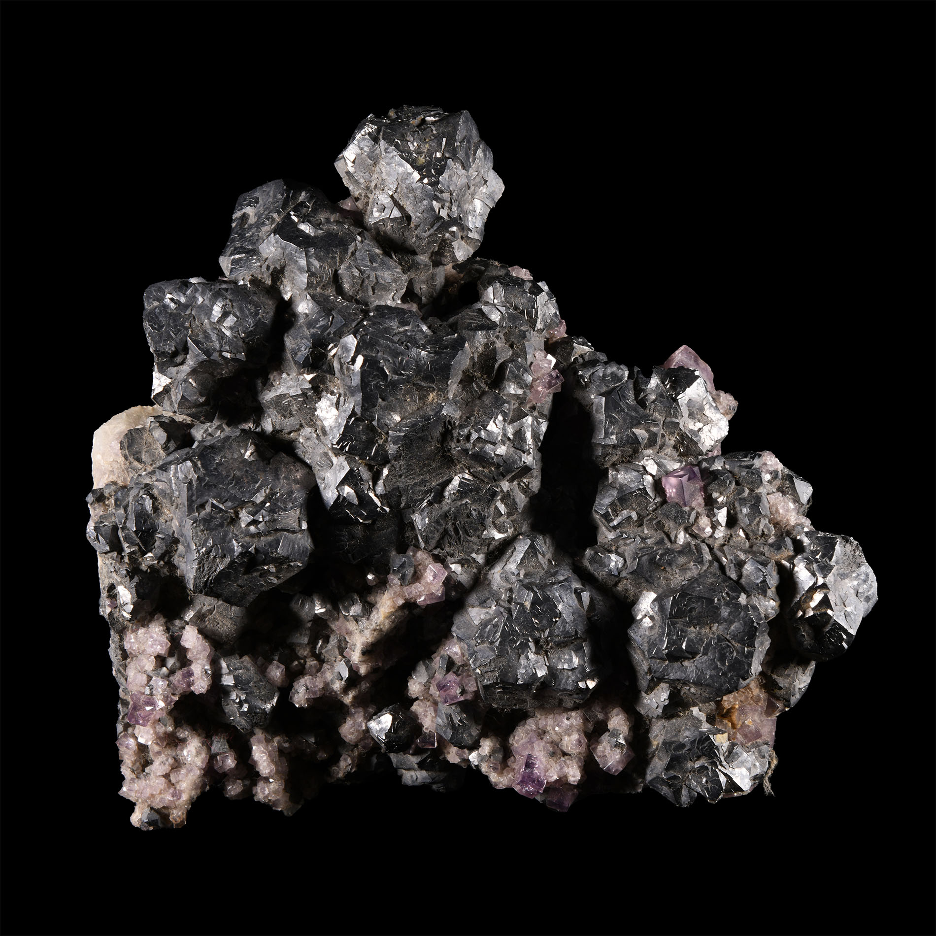 Natural History - Large Historic 'Blackdean, Durham' Fluorite with Galena Mineral Specimen