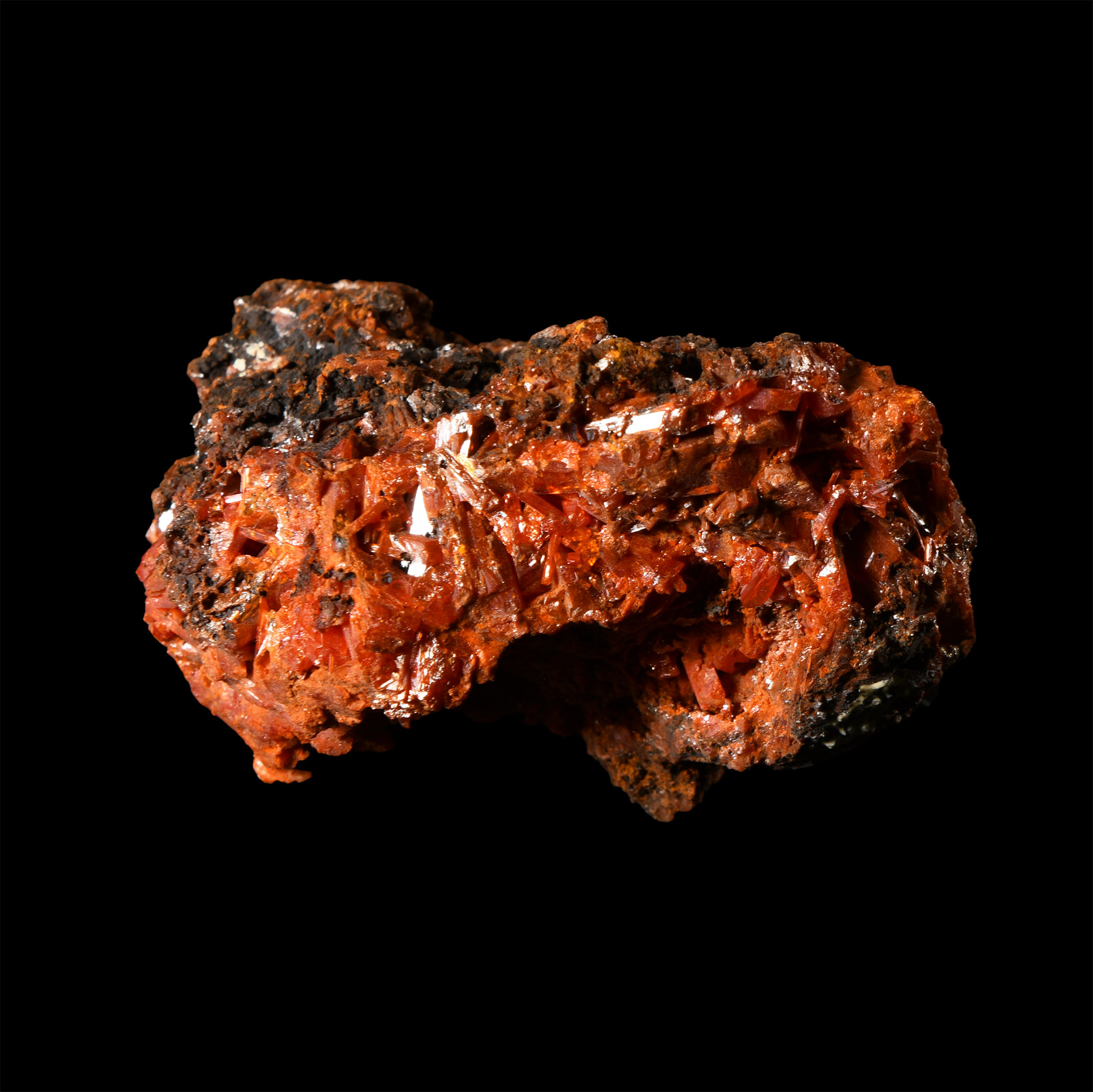 Natural History - Historic 'Dundas, Tasmania' Crocoite Mineral Specimen