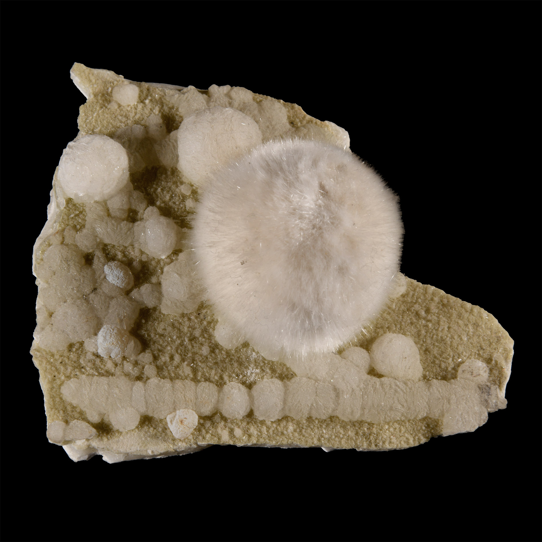 Natural History - Historic 'Bombay, India' Okenite Mineral Specimen