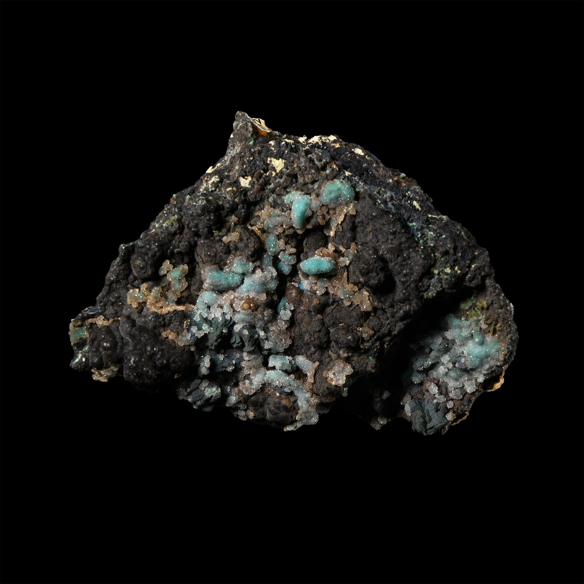 Natural History - Historic 'Mexico' Rosasite Mineral Specimen