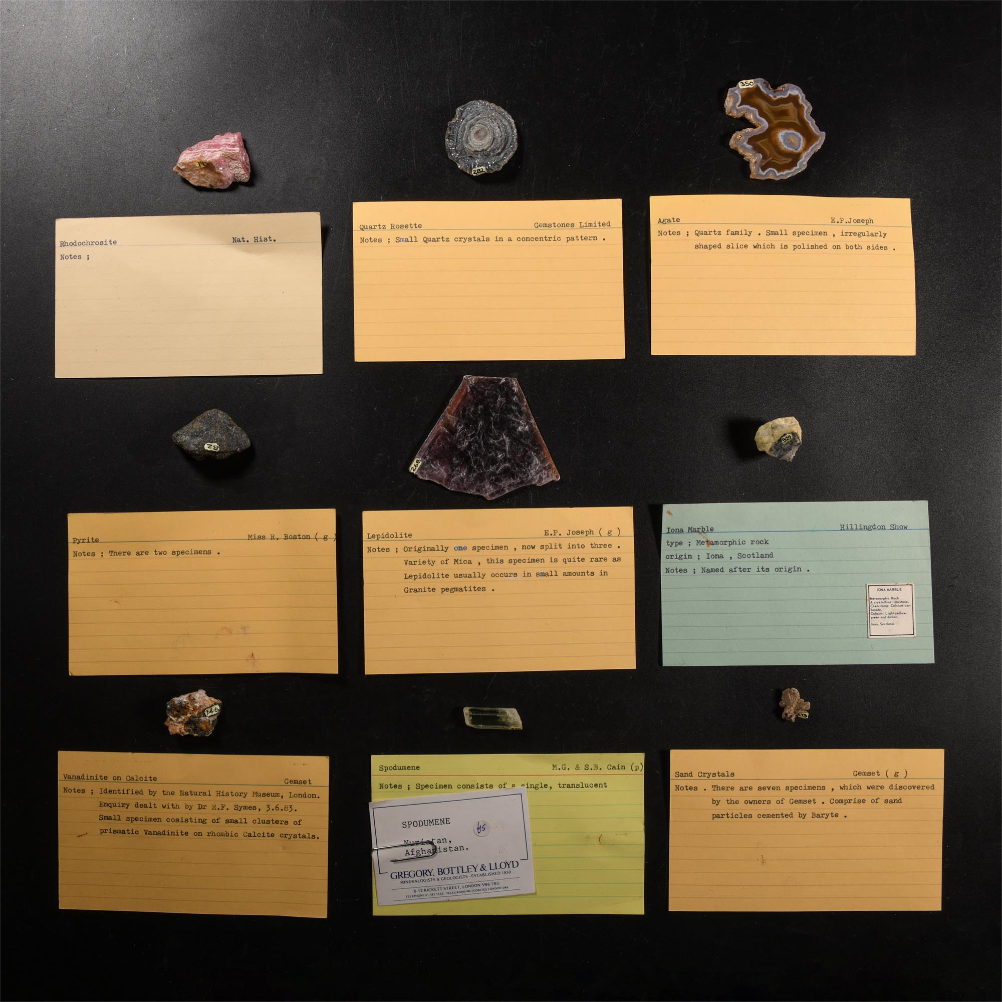 Natural History - Historic Mineral Specimen Collection