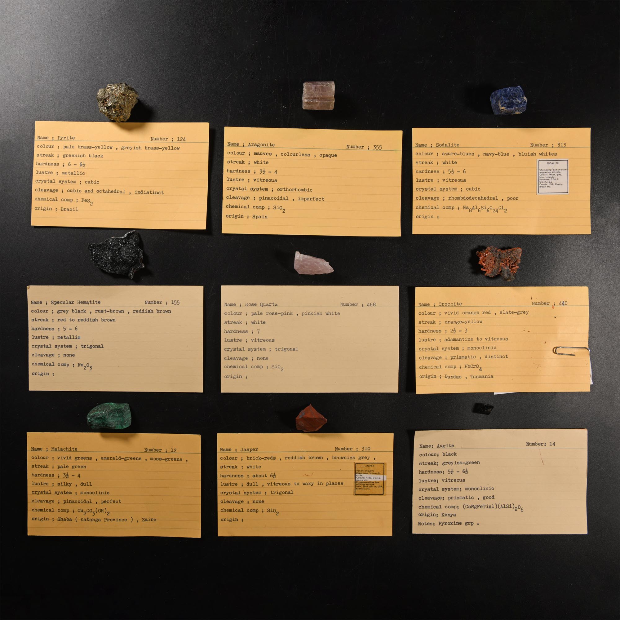 Natural History - Historic Mineral Specimen Collection