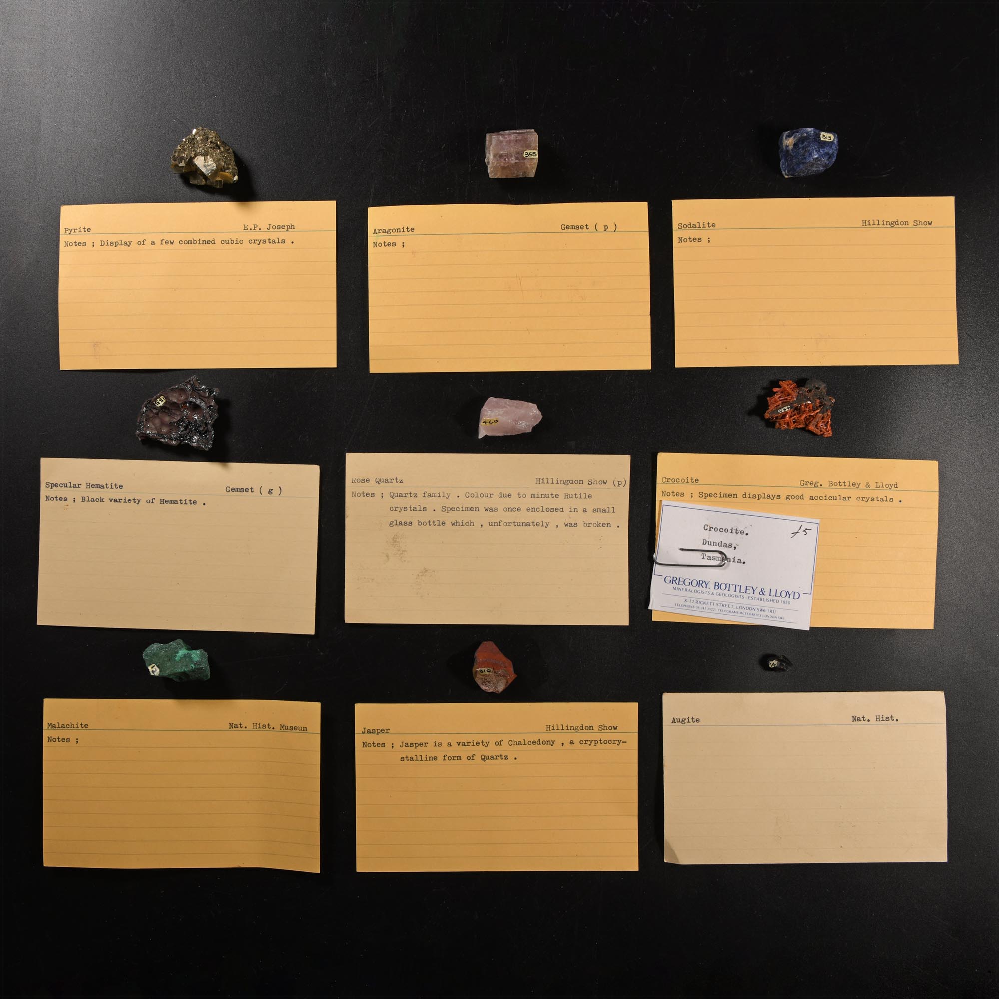 Natural History - Historic Mineral Specimen Collection