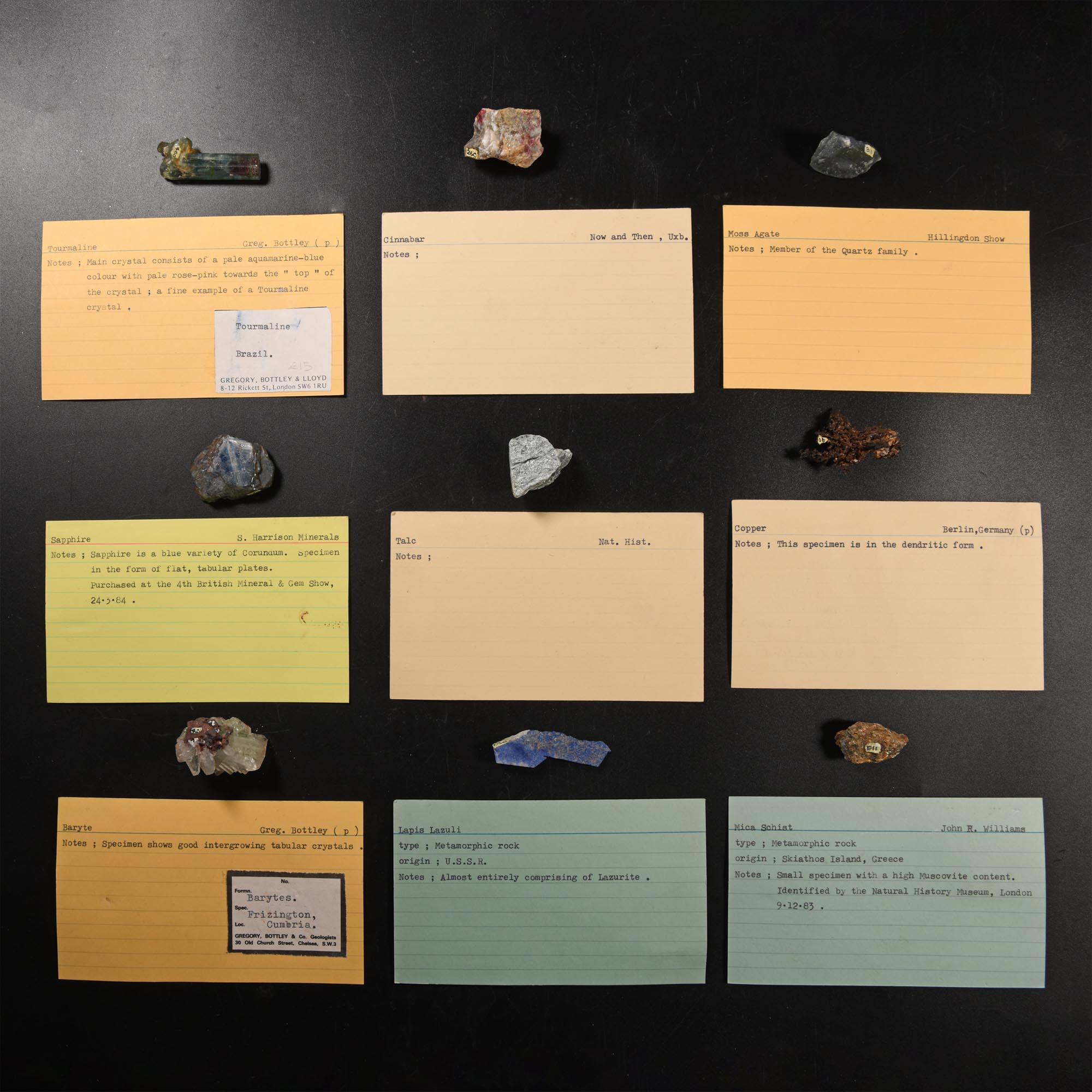 Natural History - Historic Mineral Specimen Collection