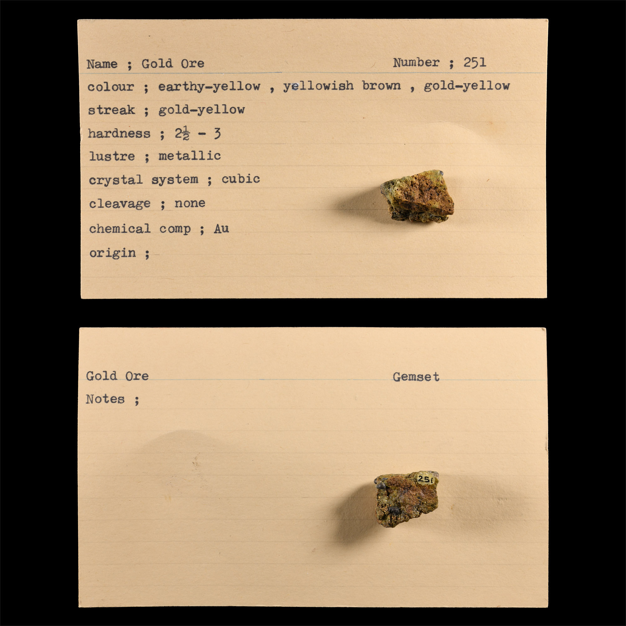 Historic Gold Ore Specimen