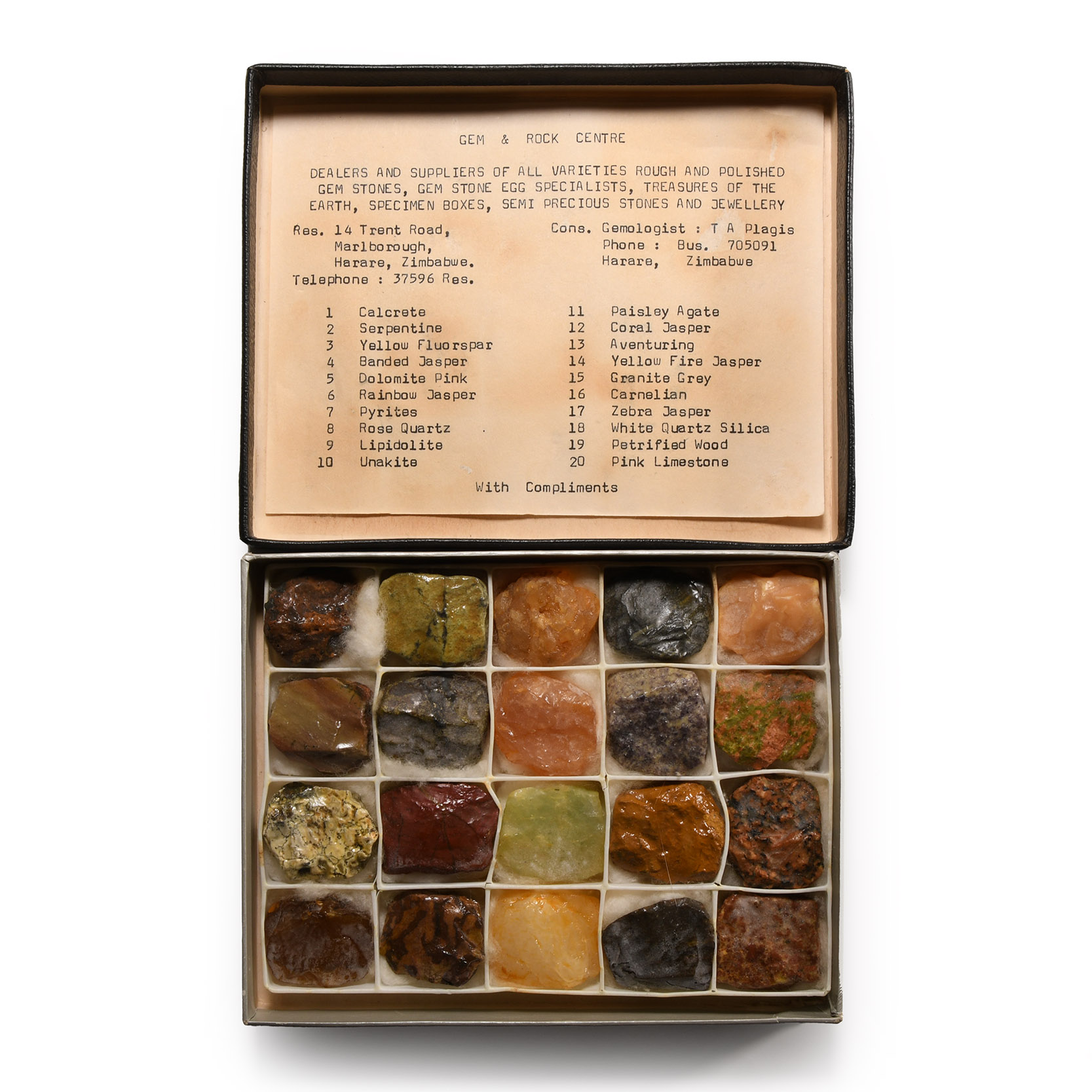 Natural History - 'Gem & Rock Centre, Zimbabwe' Mineral Specimen Sample Collection