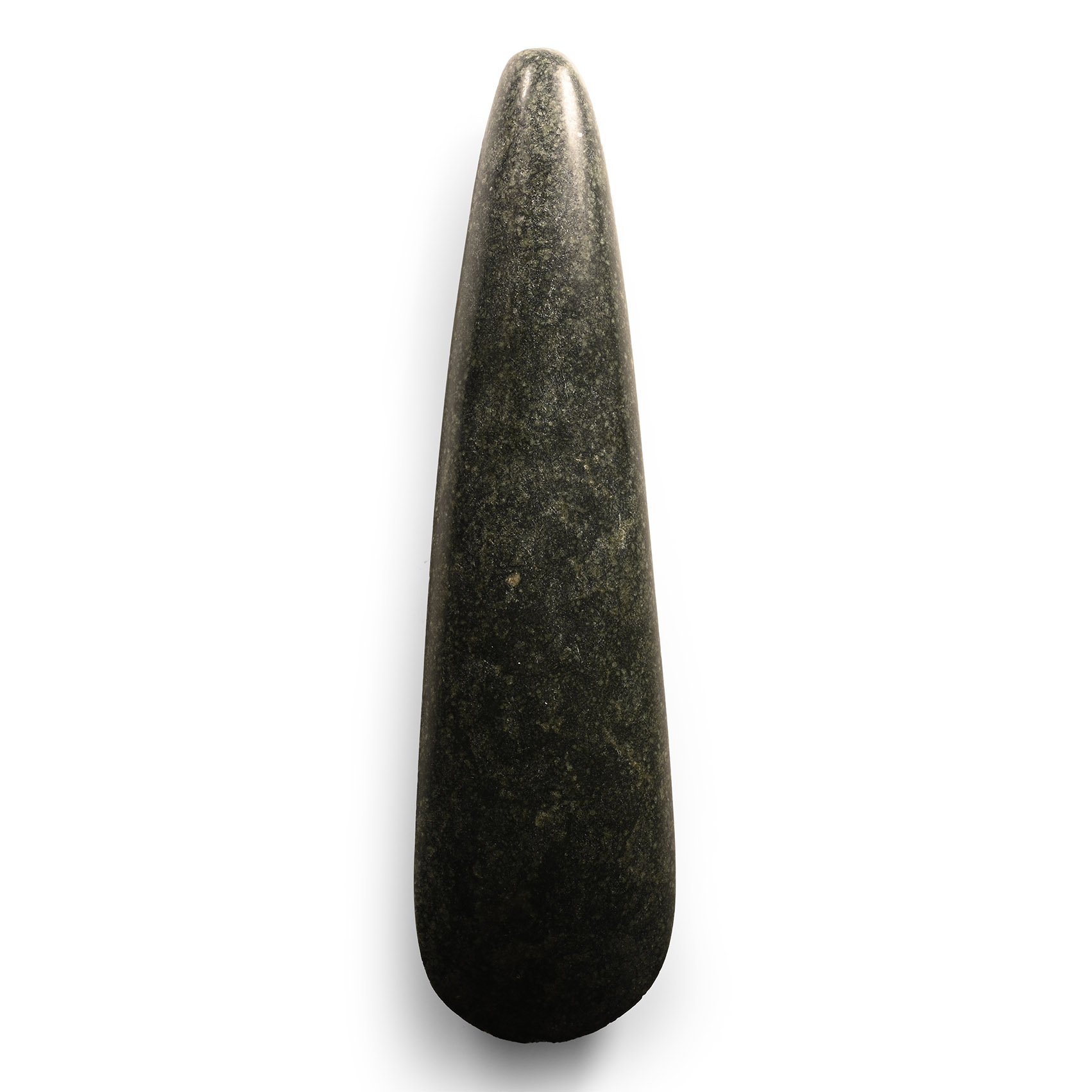 Large Stone Age Papuan Mottled Green Polished Axehead