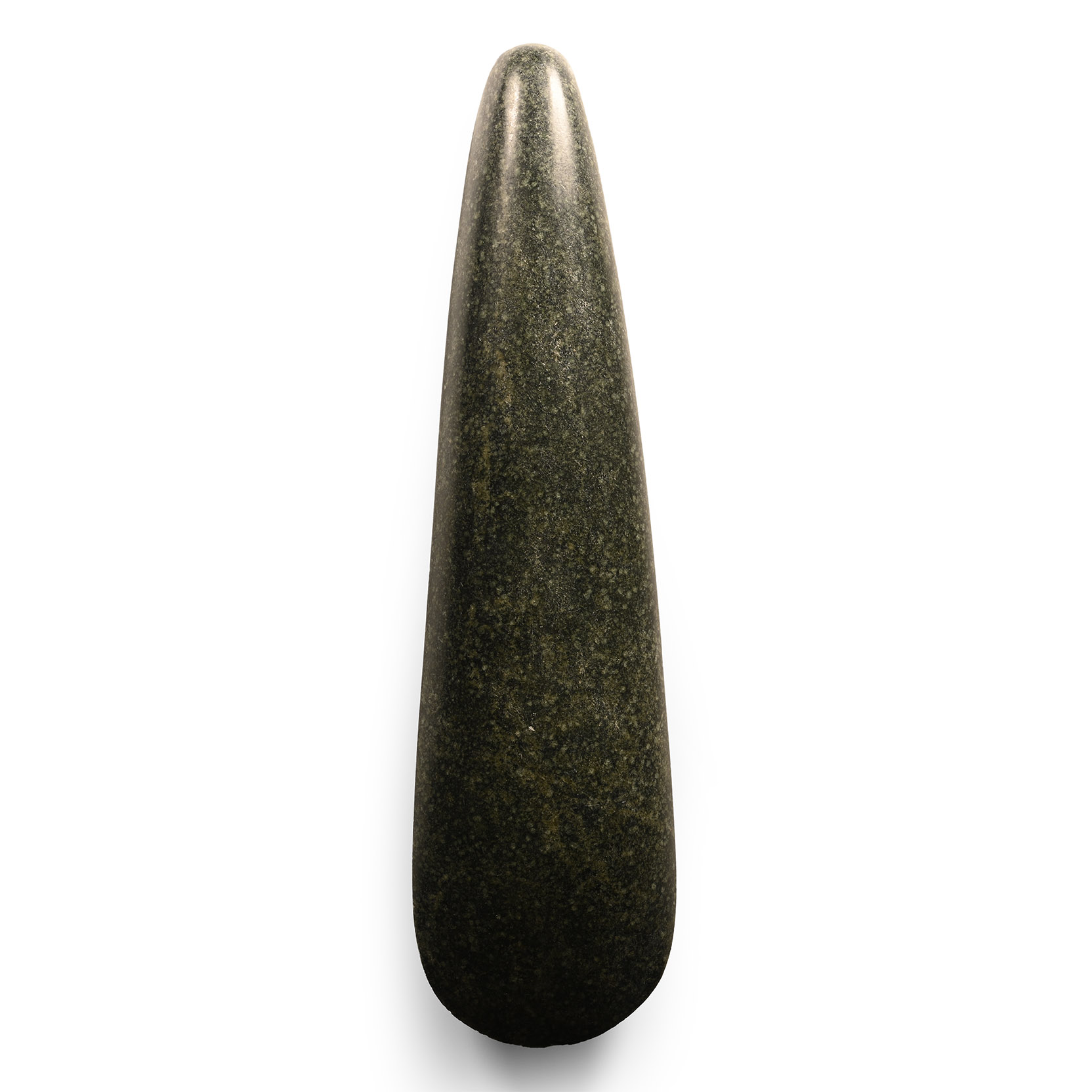 Large Stone Age Papuan Mottled Green Polished Axehead