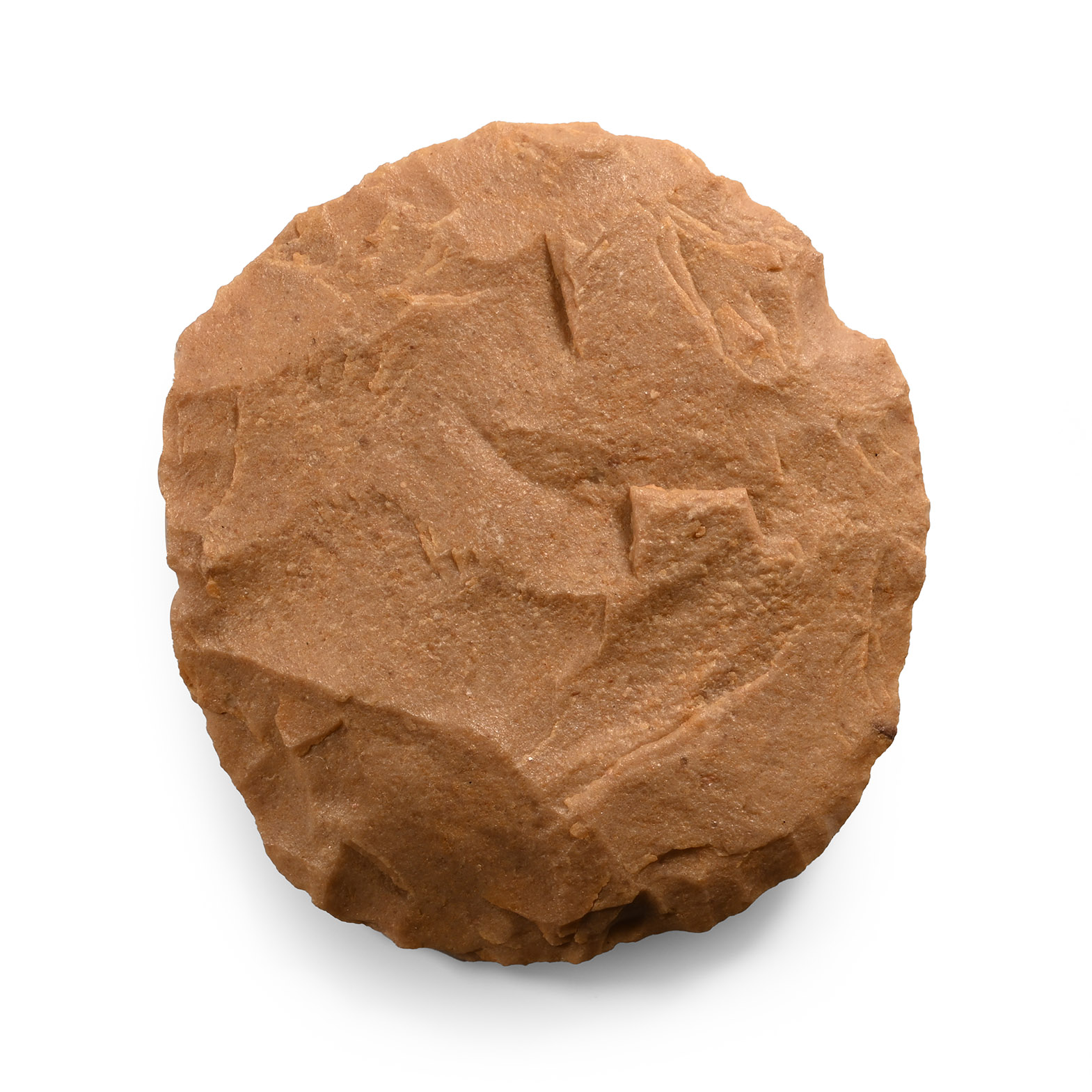 Large Stone Age Knapped Ovate Chert Handaxe