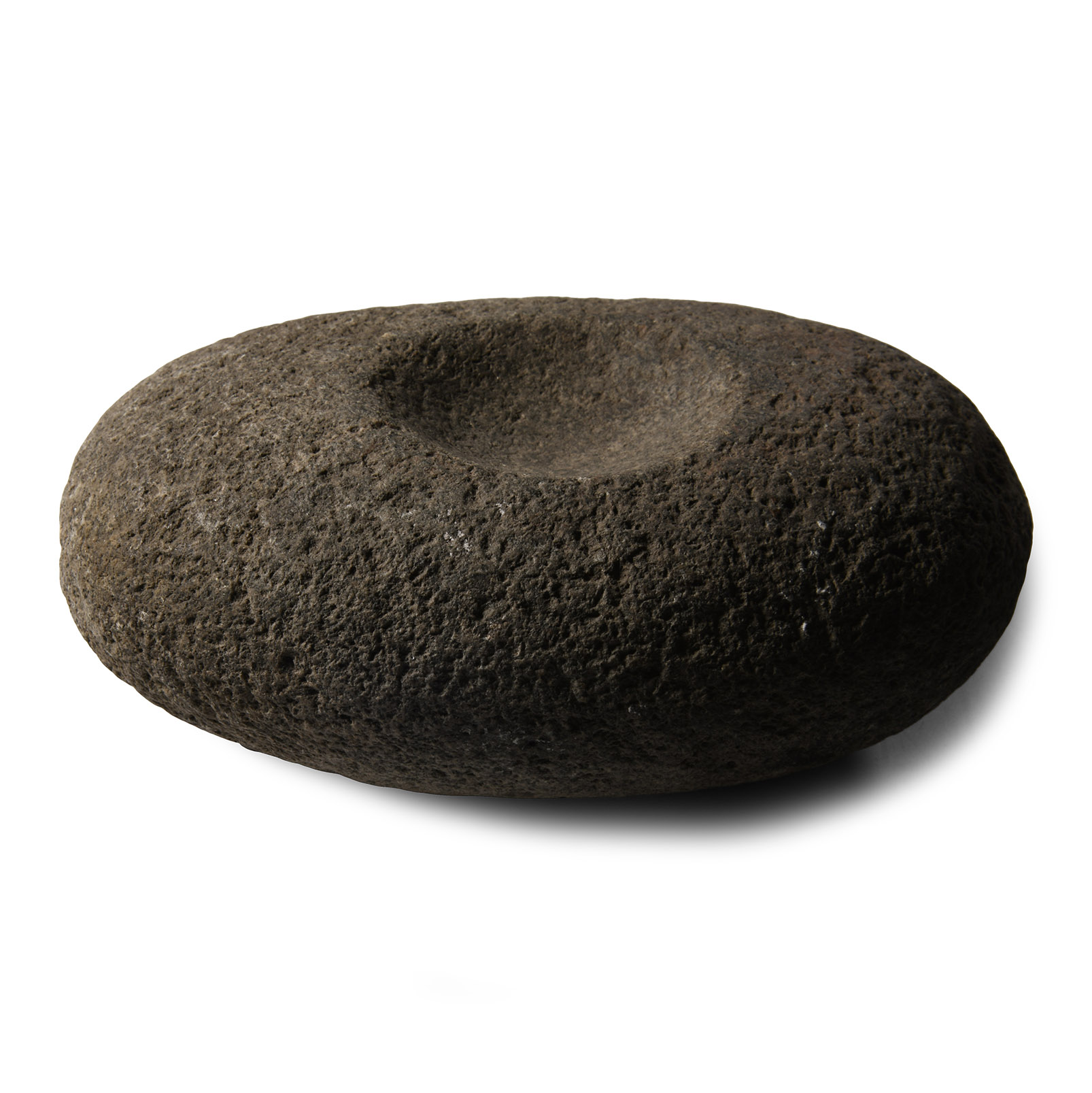 Large Stone Age Oval Pecked Stone Macehead