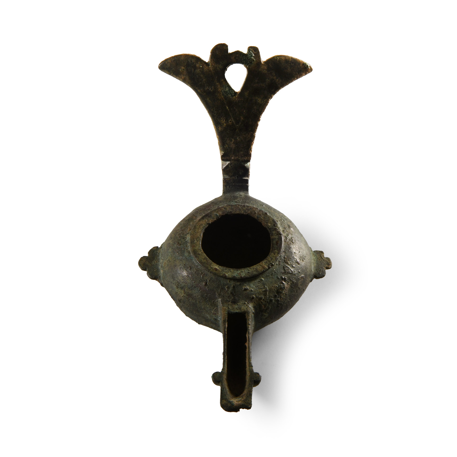 Western Asiatic Bronze Oil Lamp