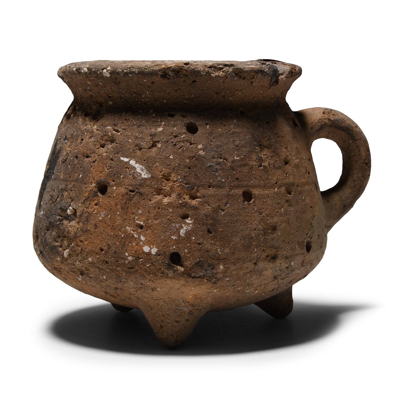 Cypriot Terracotta Tripod Strainer Cup