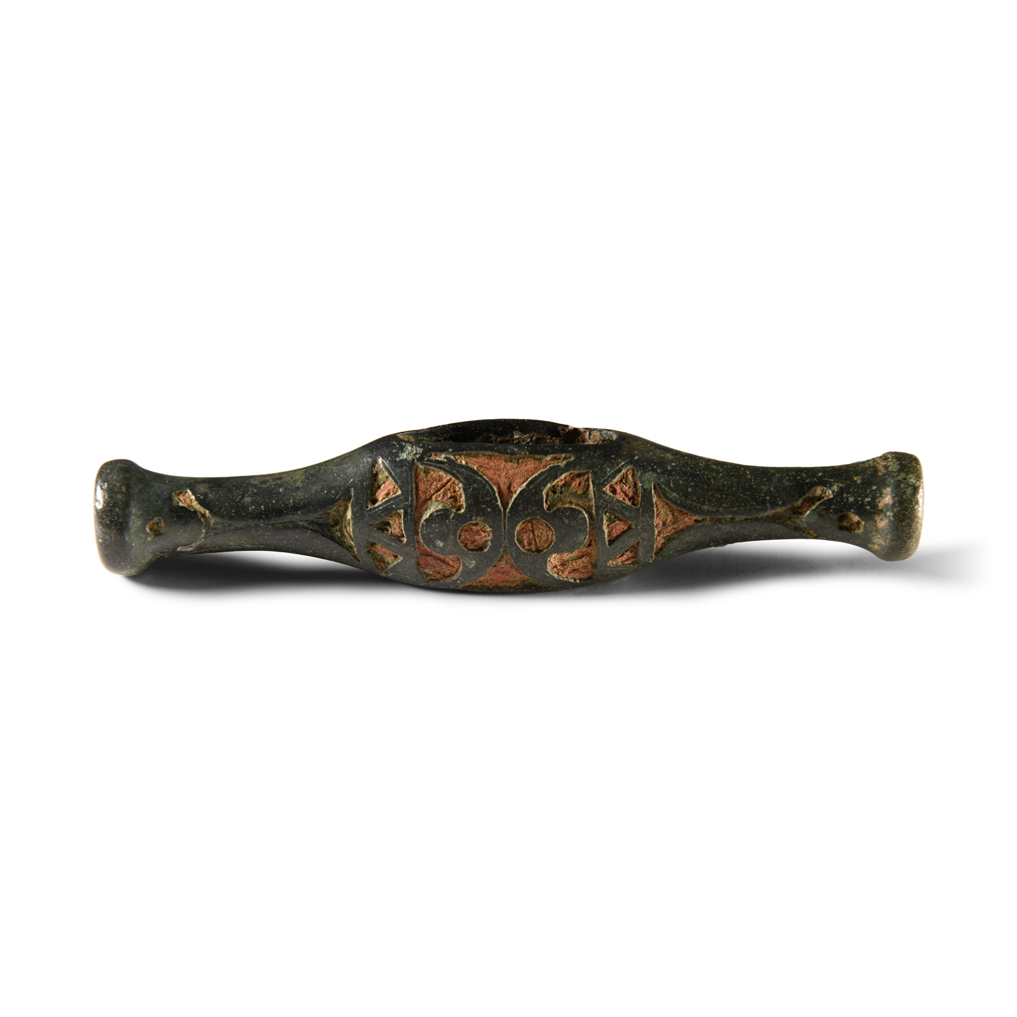 'The Frampton' Iron Age Celtic Durotriges Enamelled Bronze Horse Harness Cheek Piece