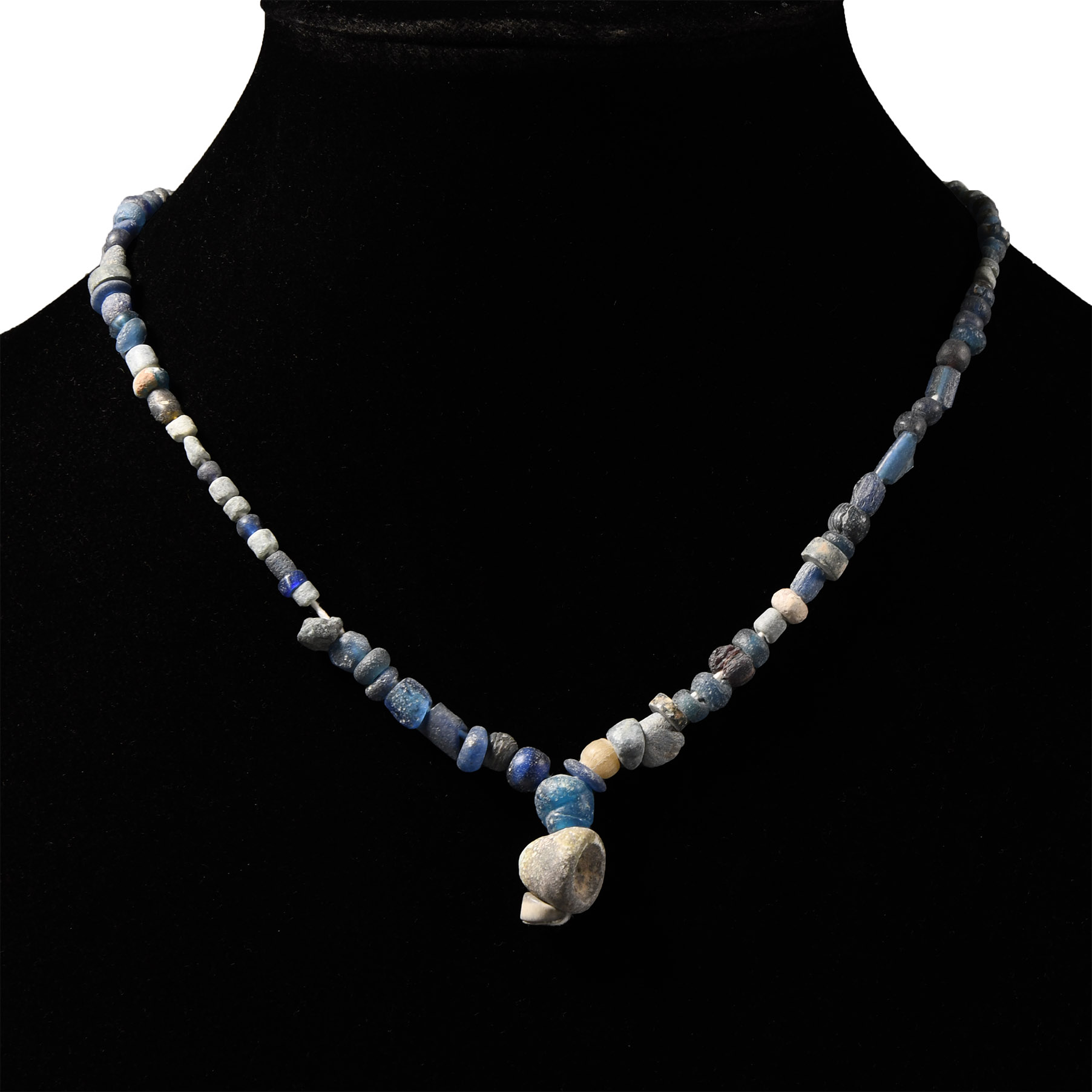 Roman Blue Glass Bead Necklace String
