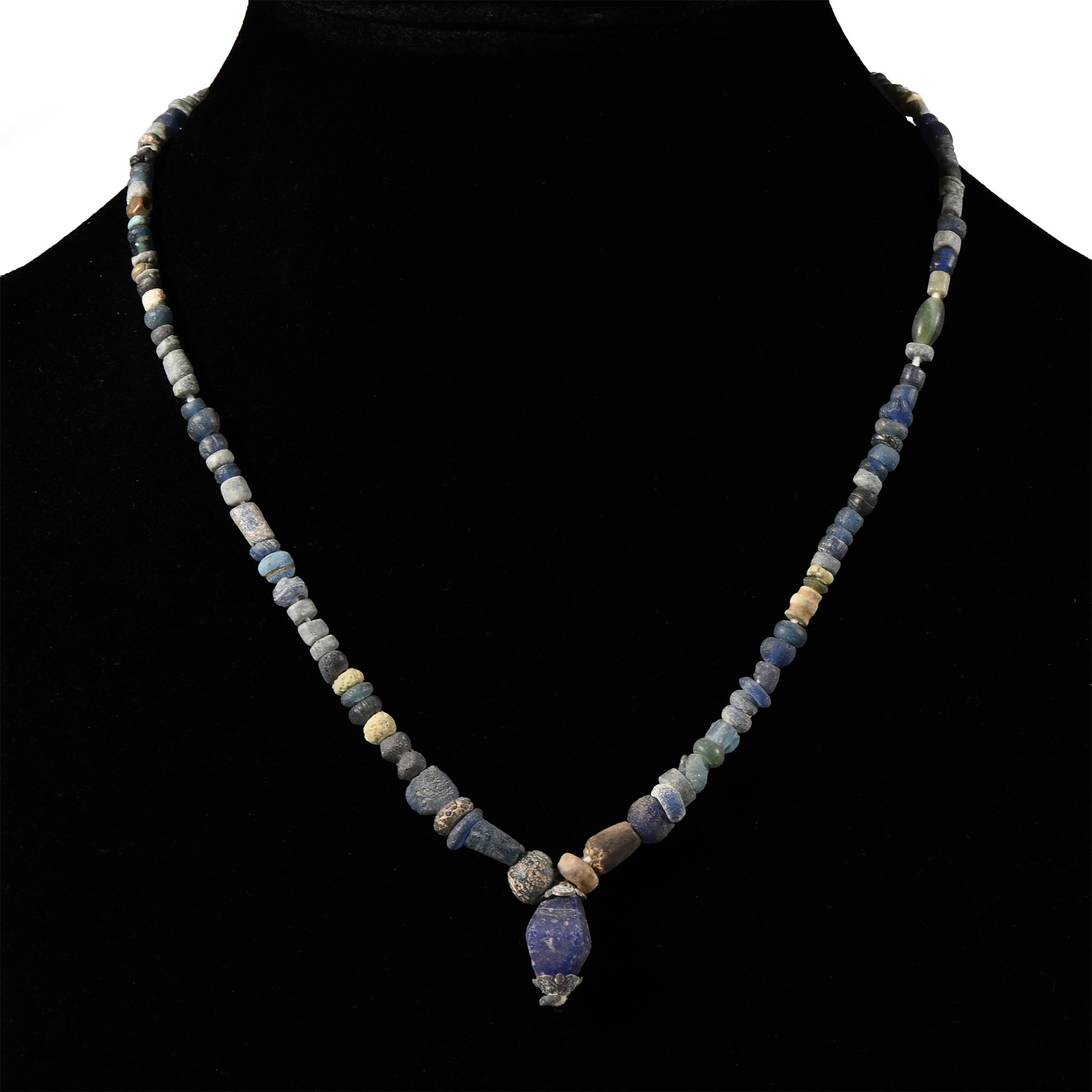 Roman Blue Glass Bead Necklace String