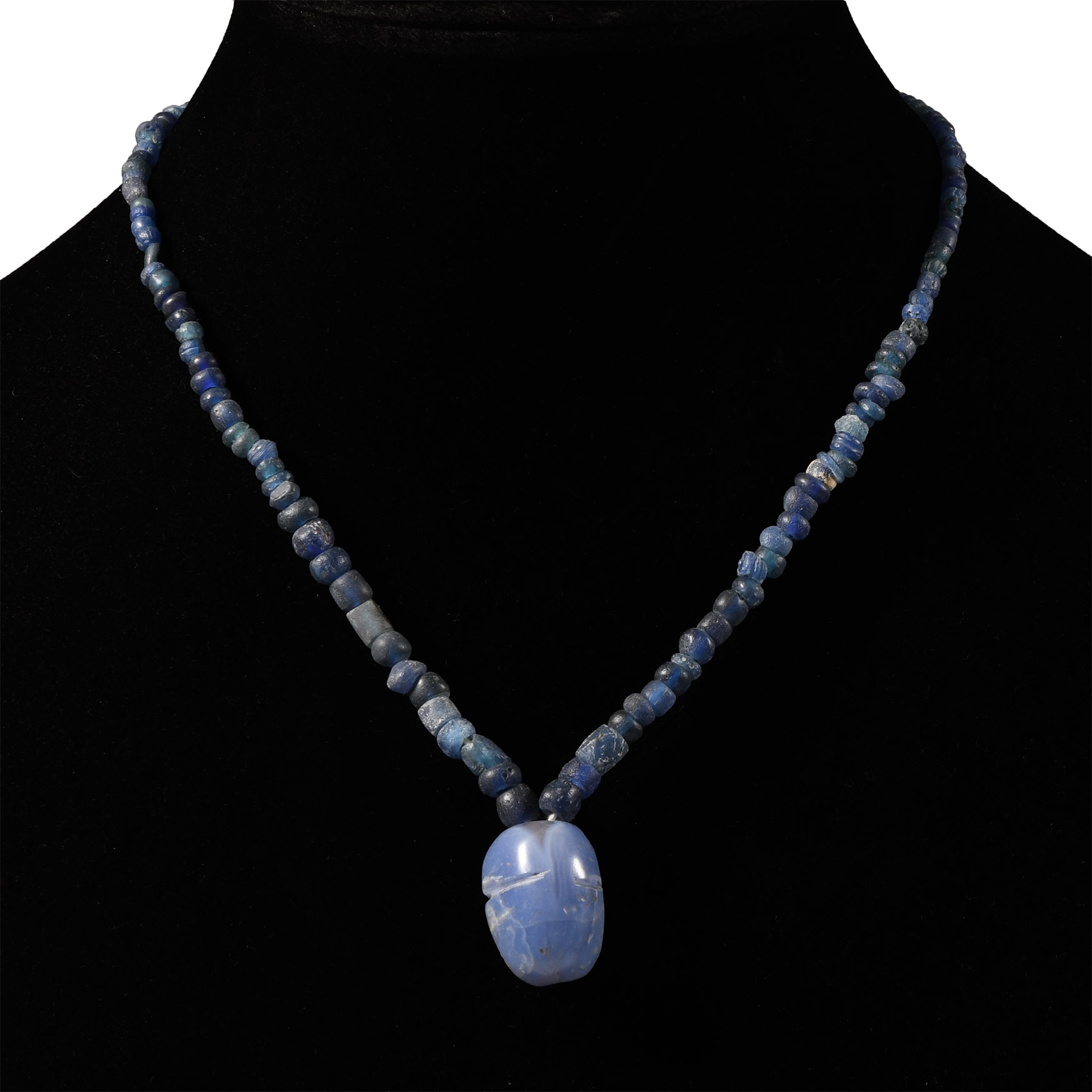 Roman Blue Glass Bead Necklace String