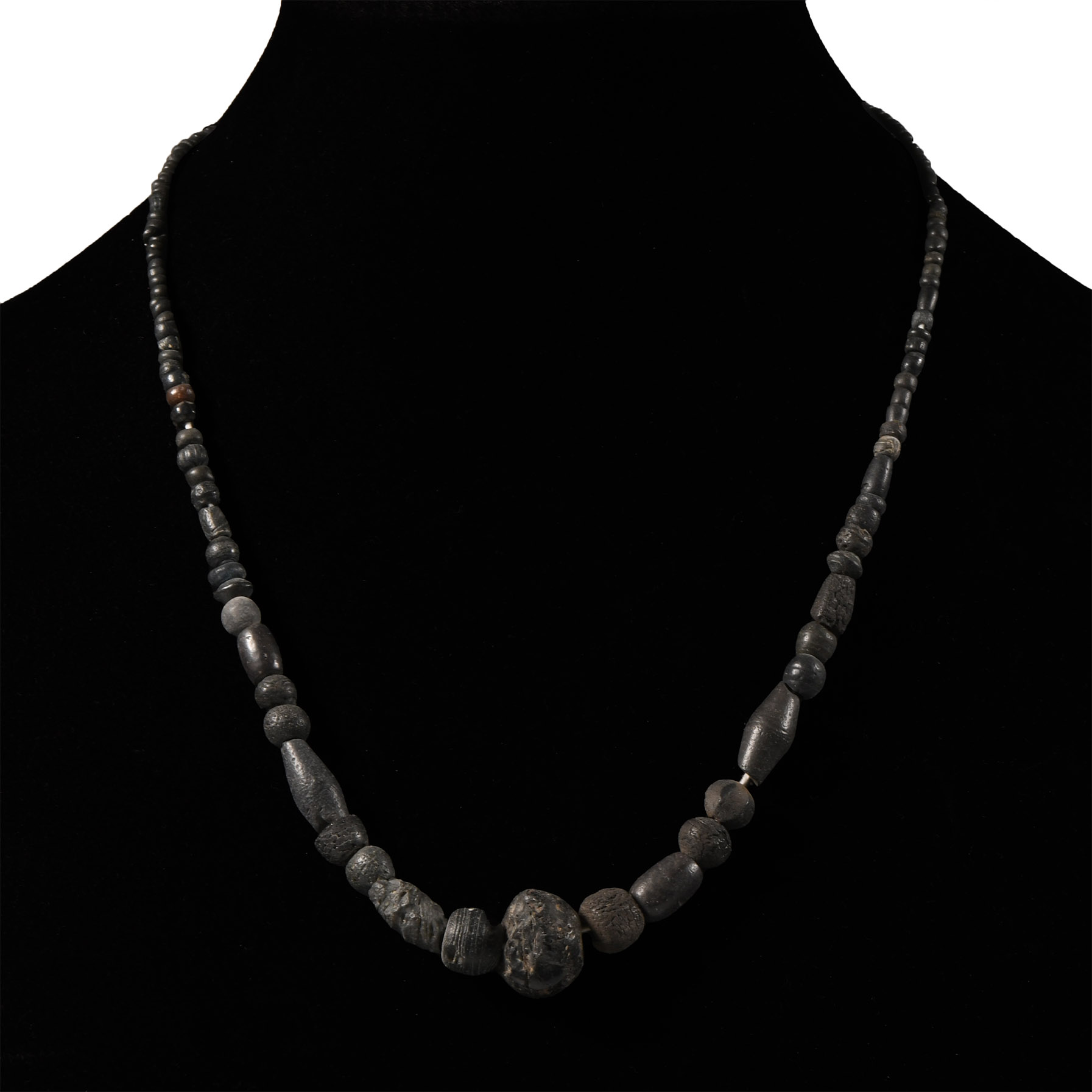 Roman Black Glass Bead Necklace String