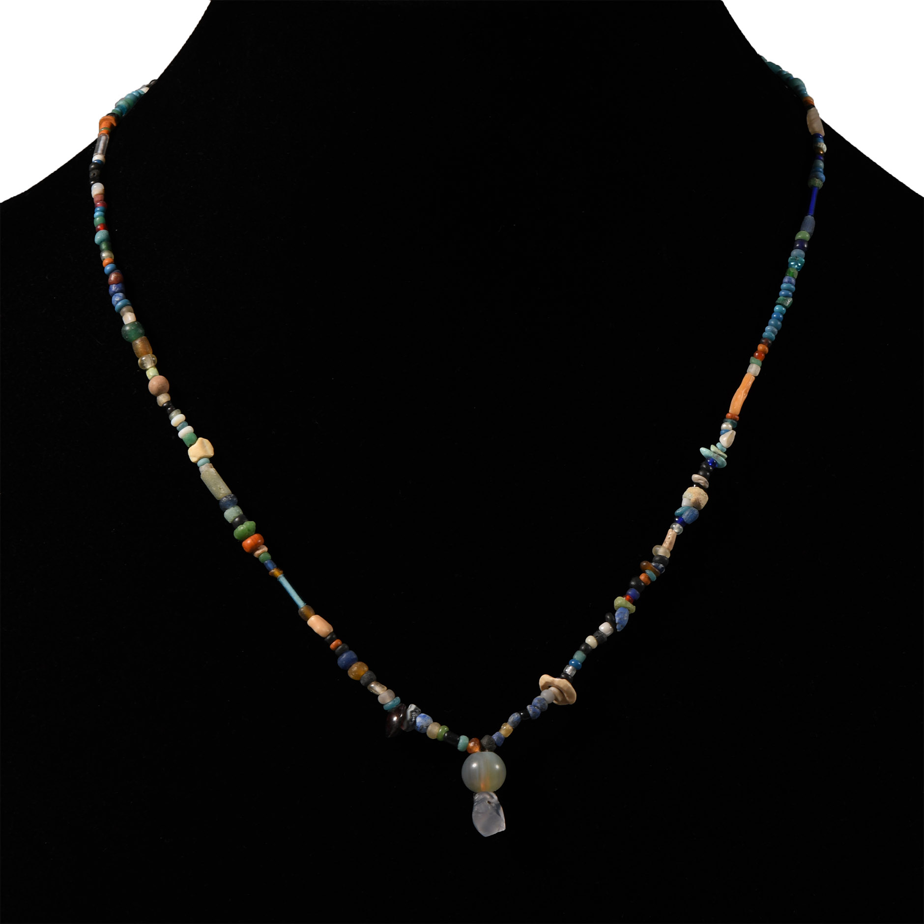 Western Asiatic Stone and Other Bead Necklace String