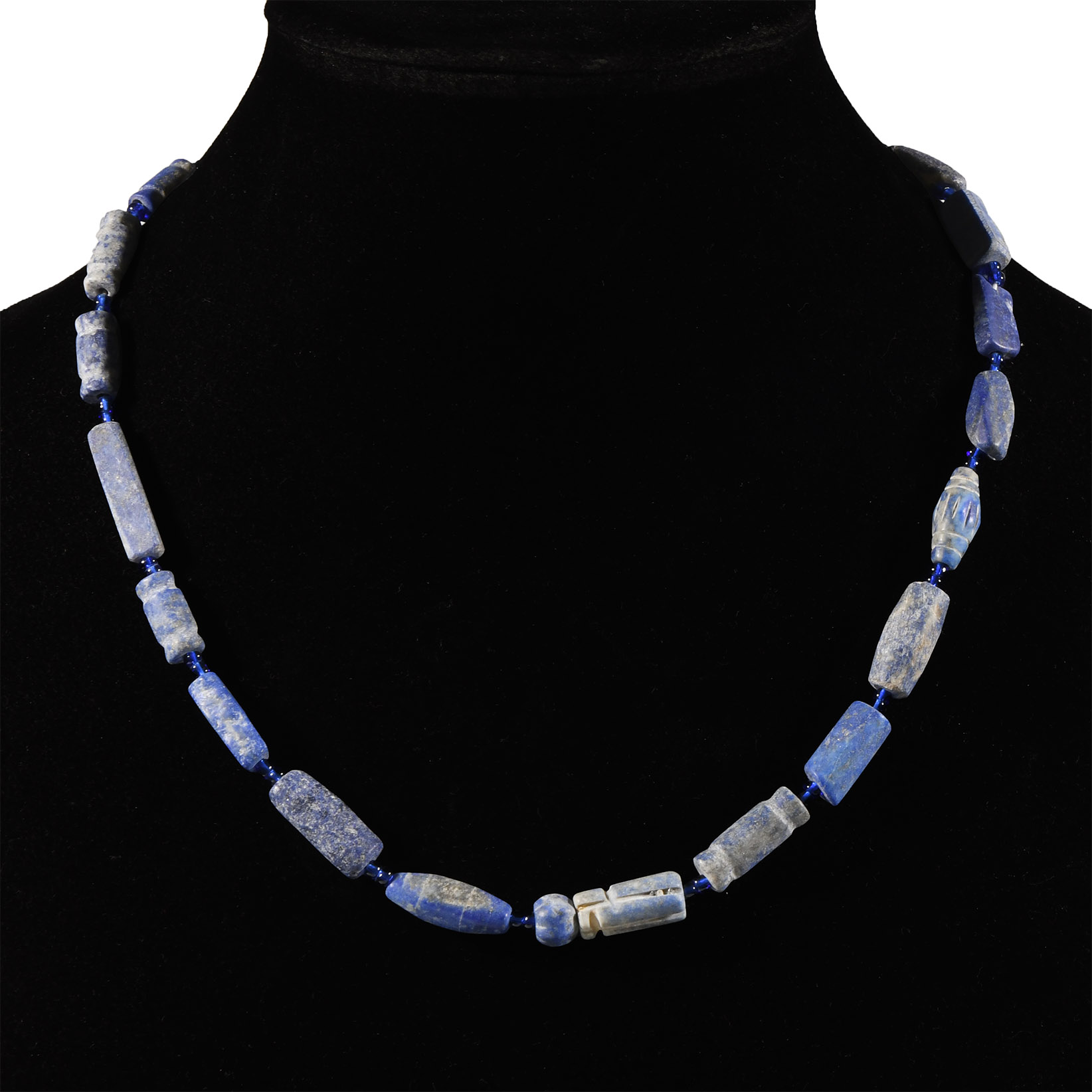 Bactrian Style Lapis Lazuli Bead Necklace String