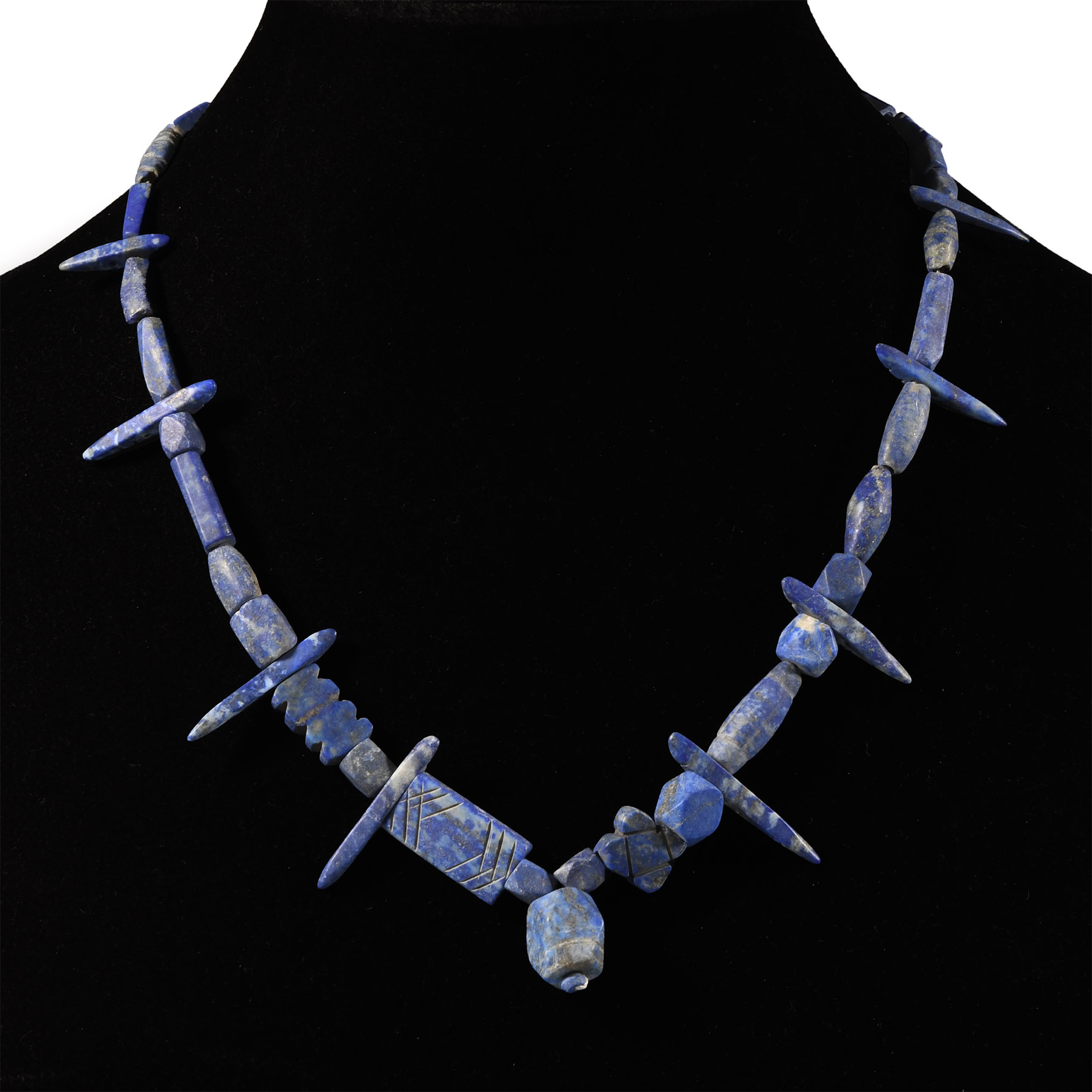 Bactrian Style Lapis Lazuli Bead Necklace String