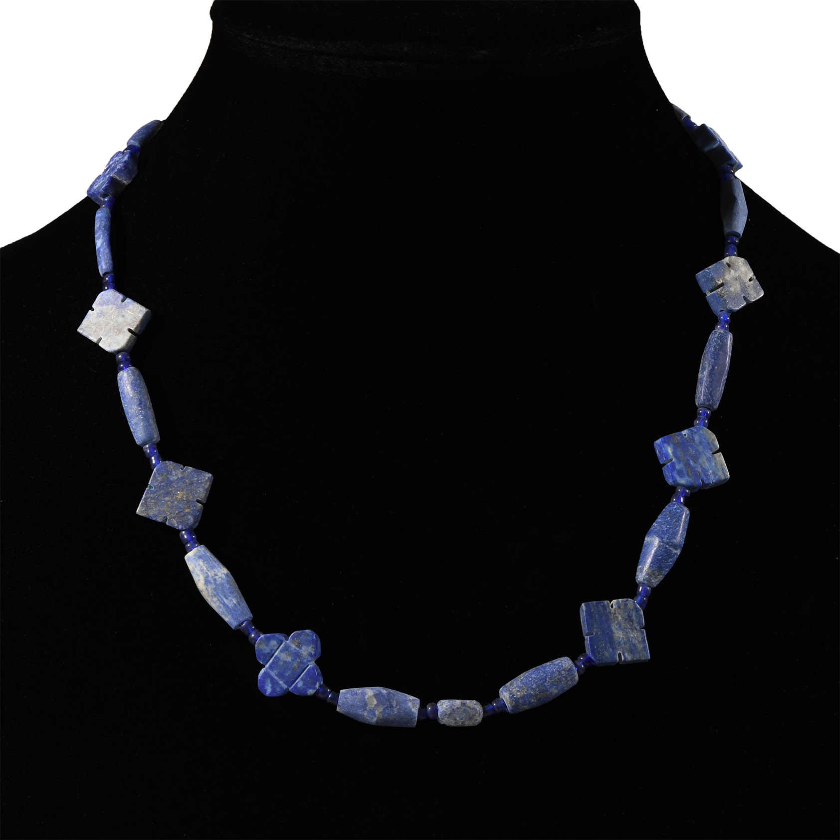 Bactrian Style Lapis Lazuli Bead Necklace String