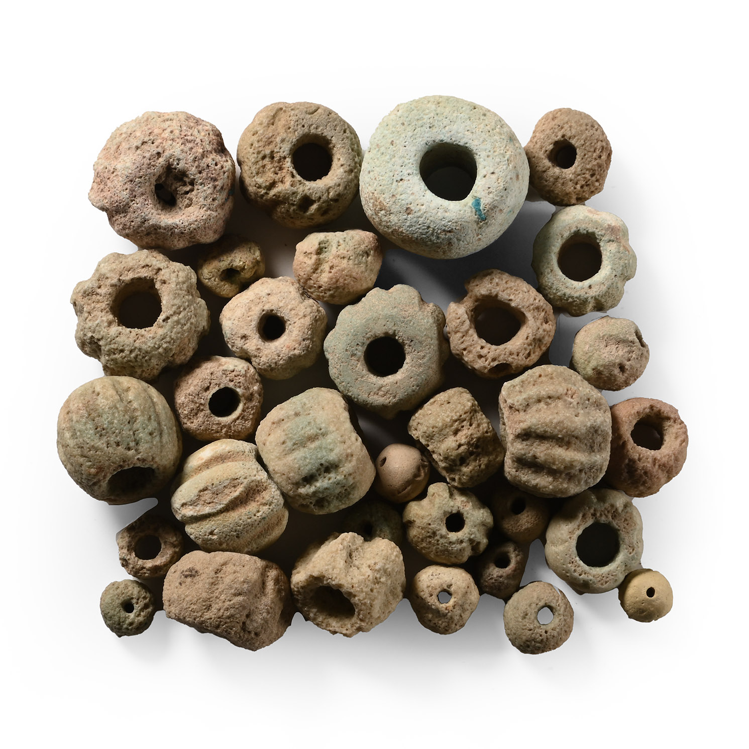 Egyptian Pottery Necklace Bead Group