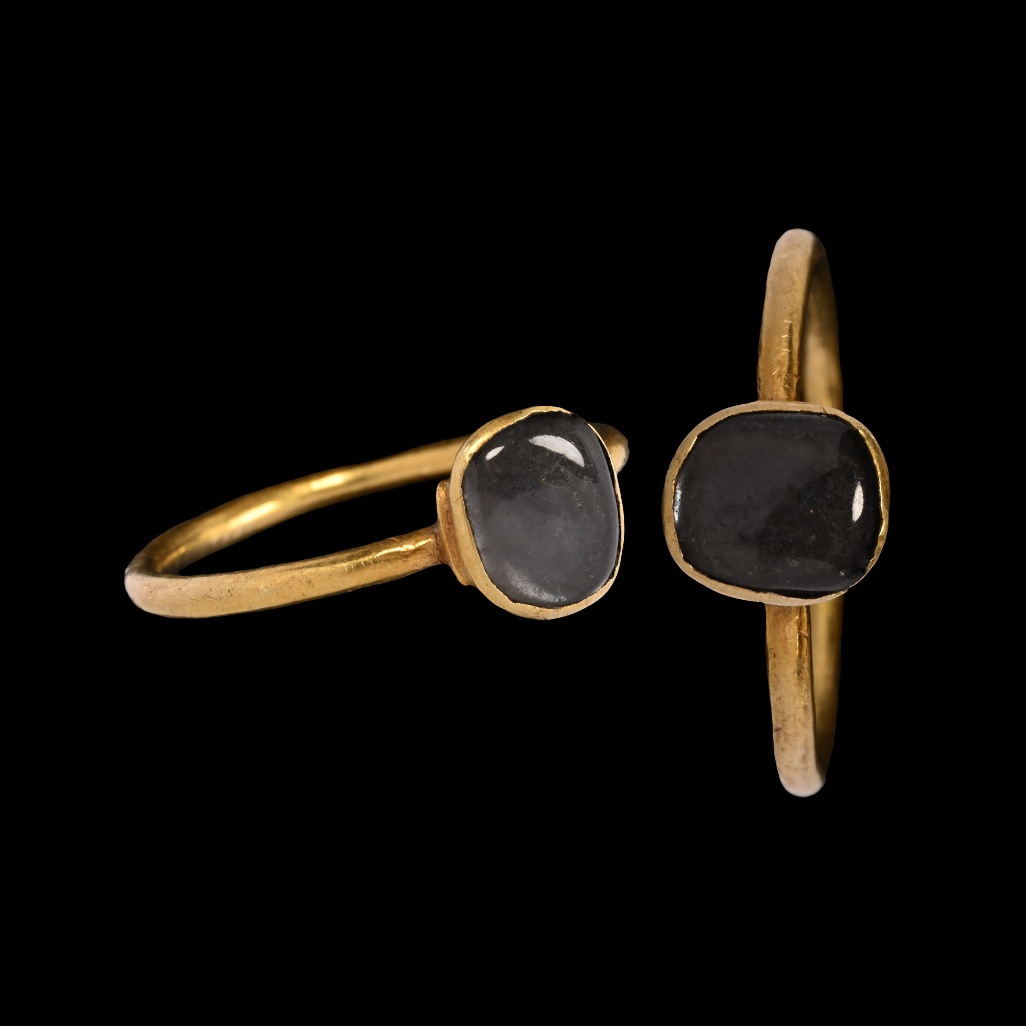 Medieval Gold Ring with Crystal Cabochon
