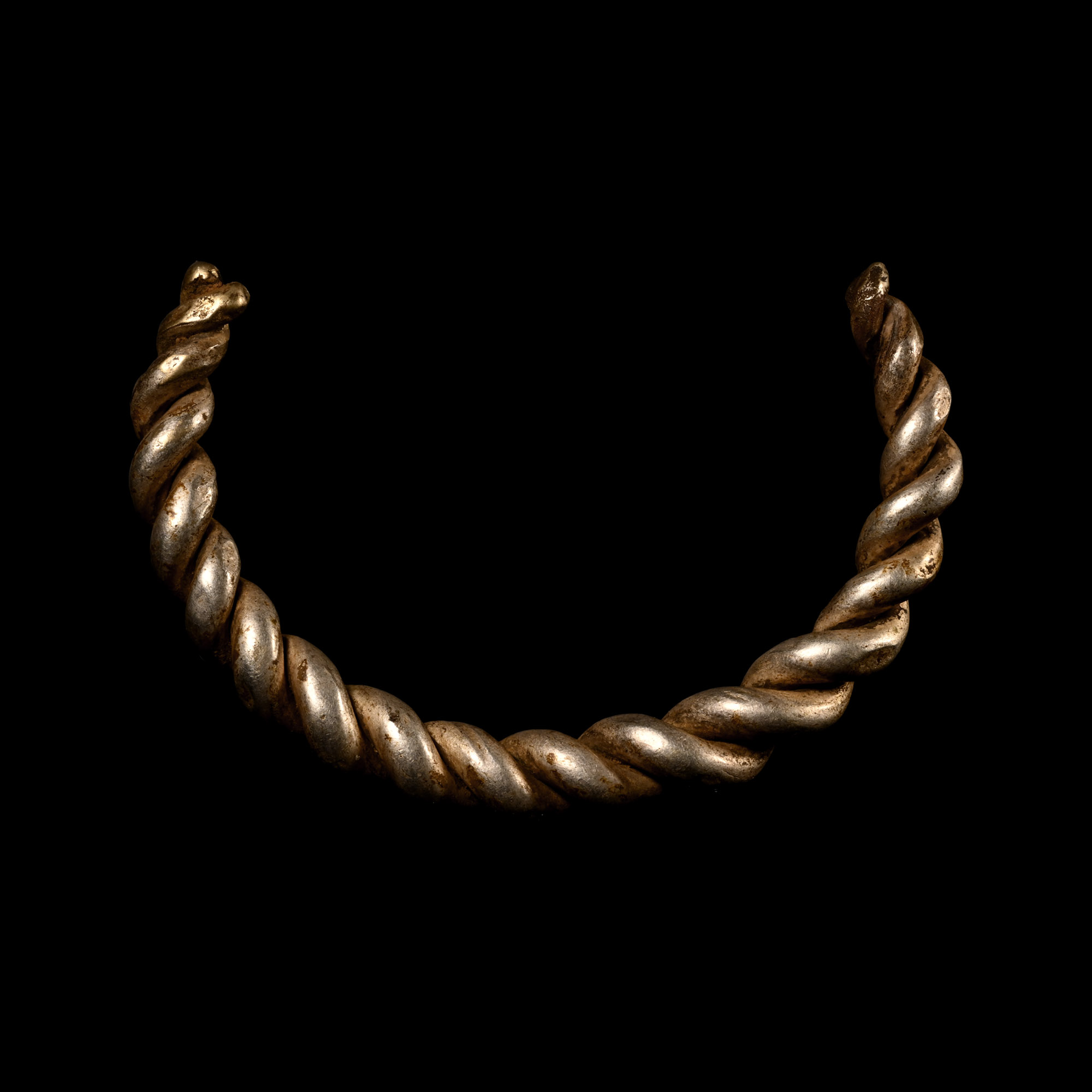 Viking Age Twisted Silver Bracelet