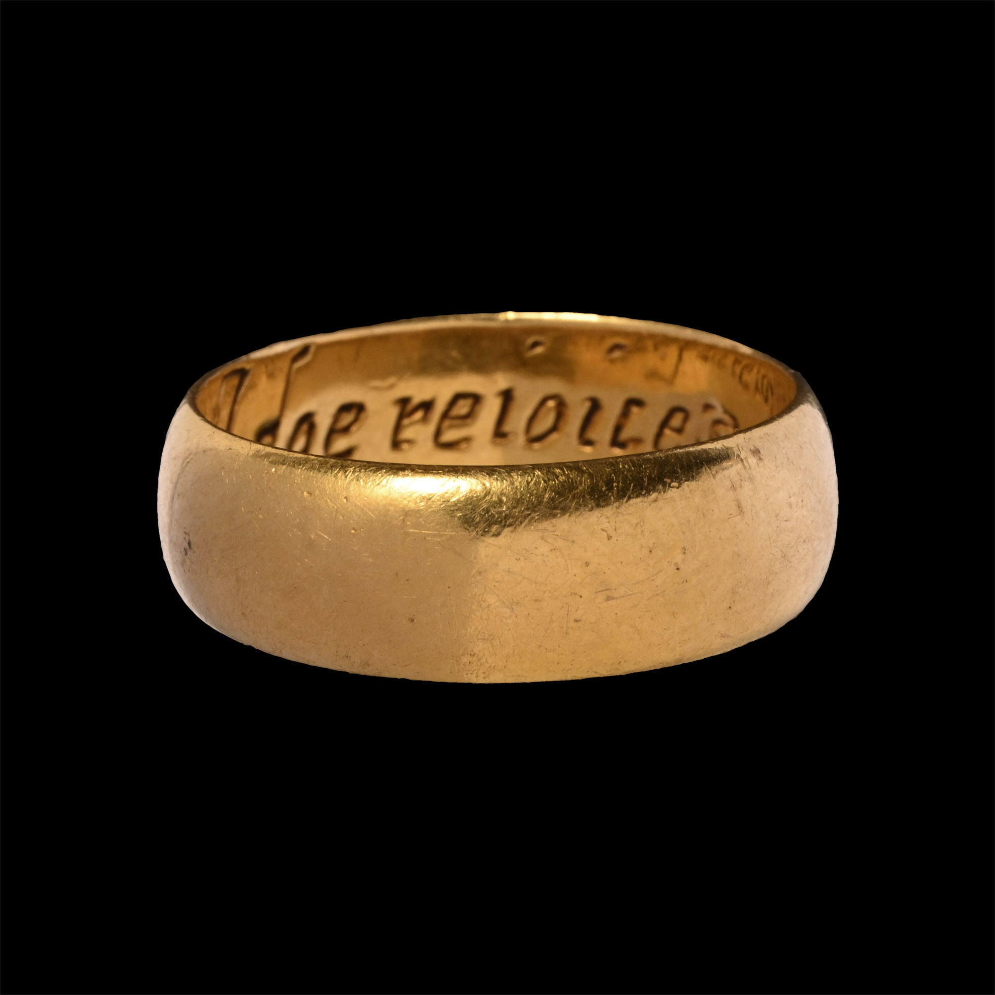 Post Medieval 'Published' Gold 'In thee my choice I doe reioice' Posy Ring