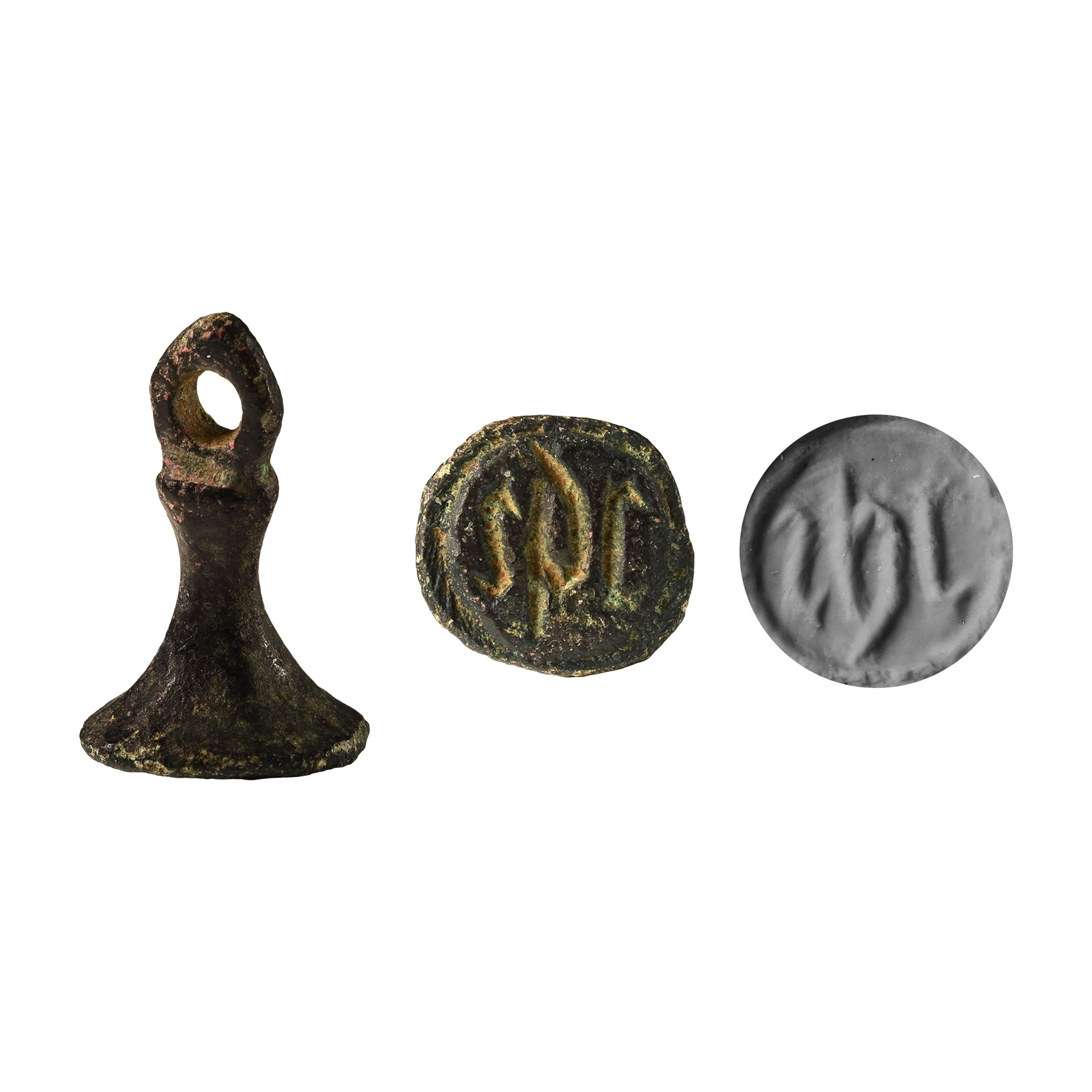 Medieval 'Published' Bronze Seal Matrix with IHS