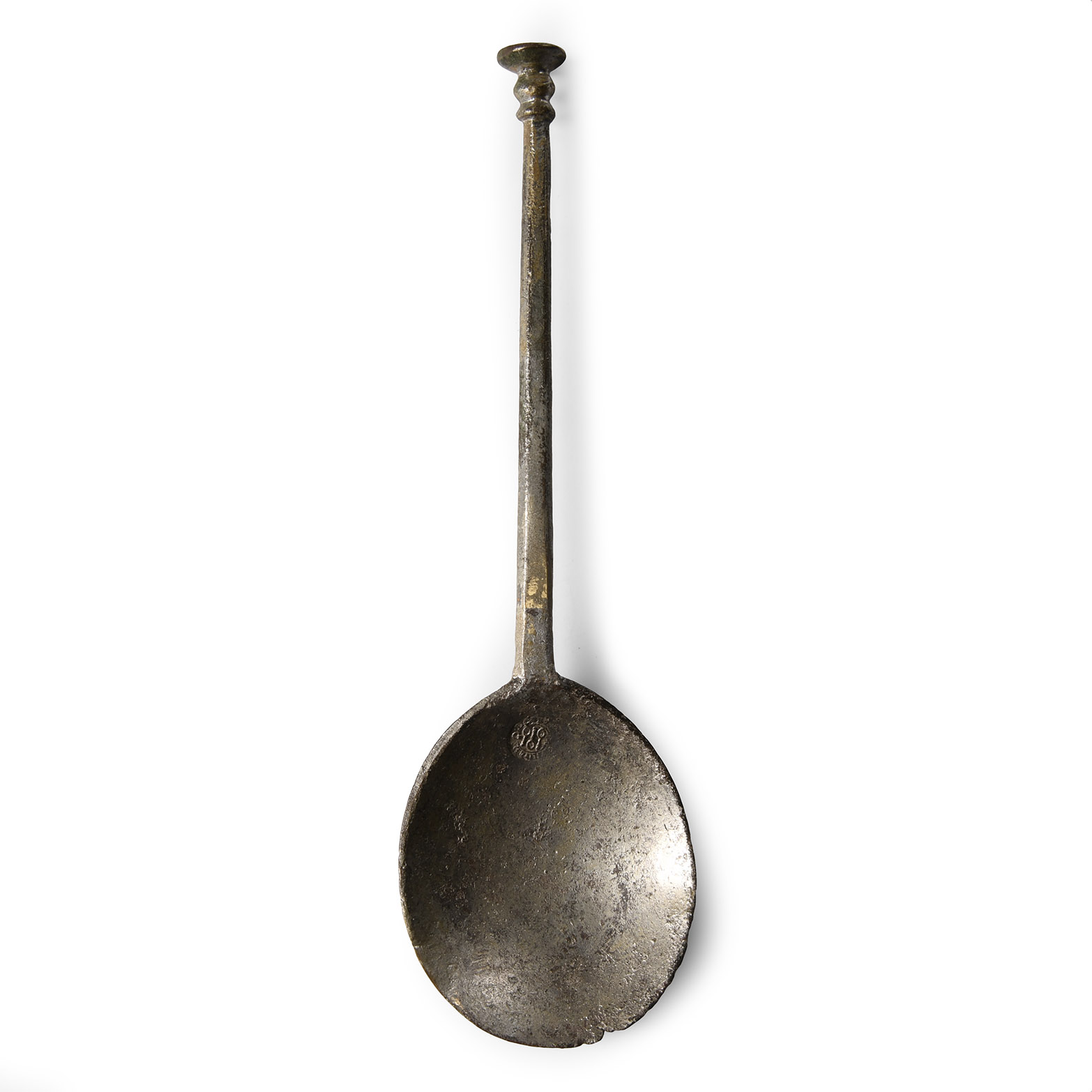 Tudor Tinned Bronze Spoon with Spoons Maker's Mark