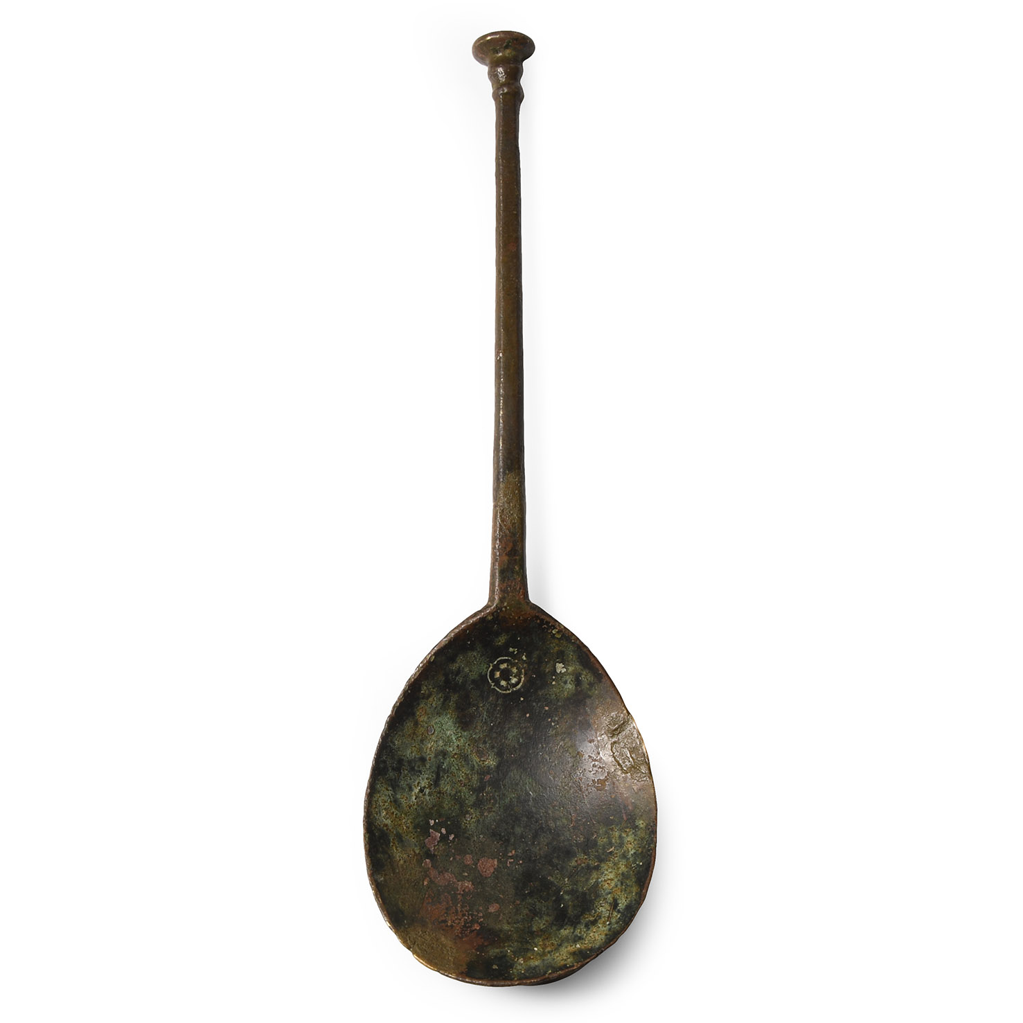 Tudor Bronze Spoon with Rose Maker's Mark