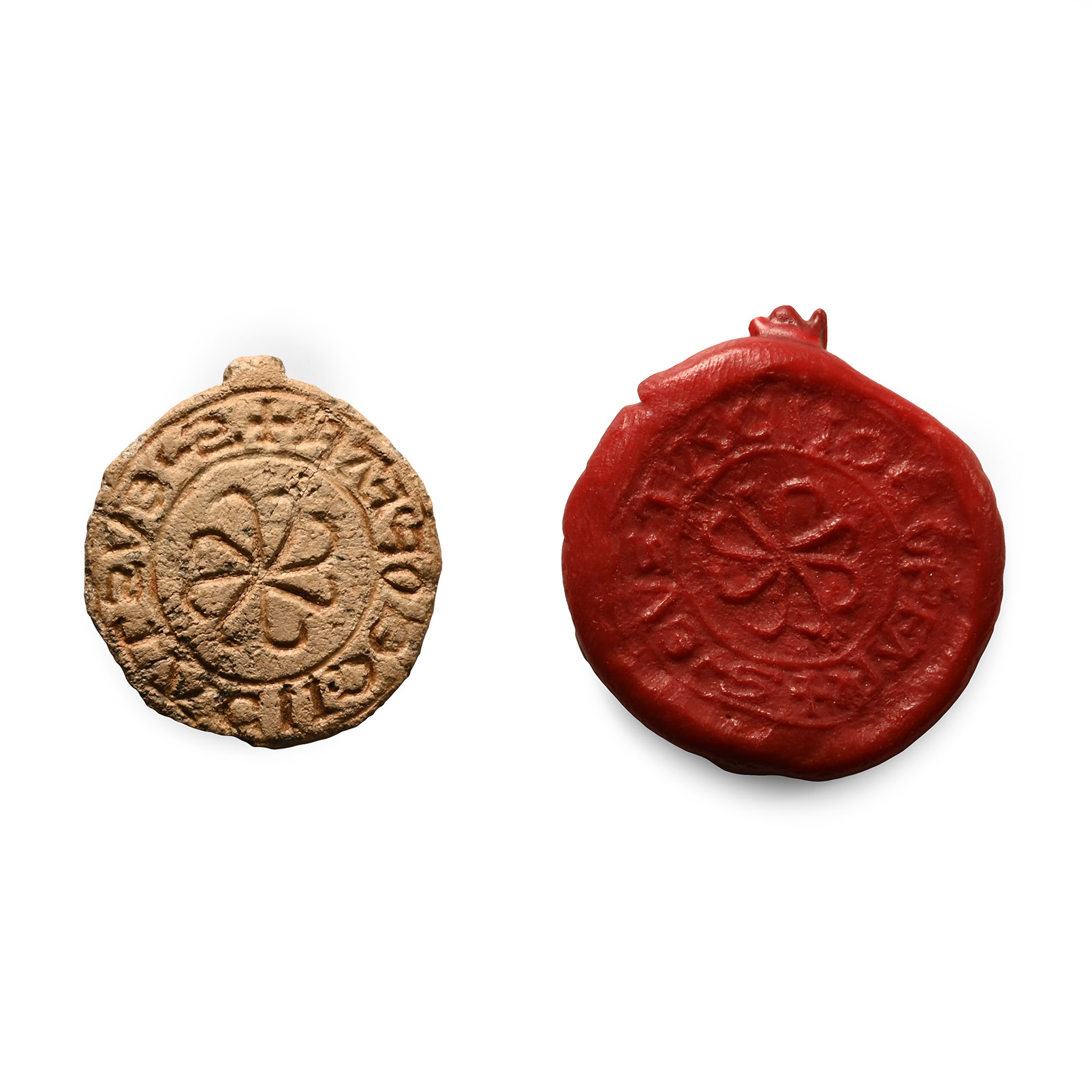 Medieval Lead Seal Matrix for Eustace of Of'far