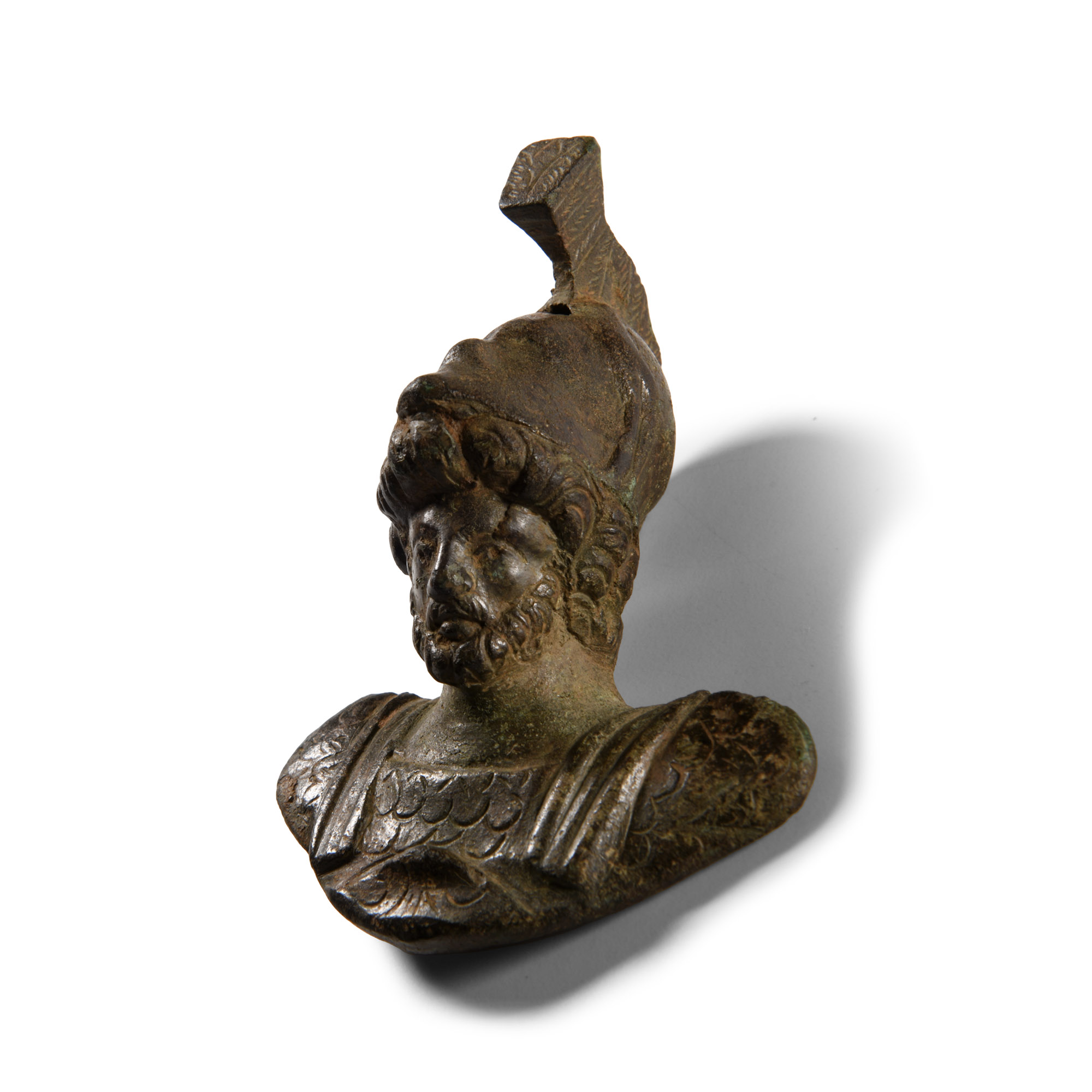 Roman Bronze Bust of Mars