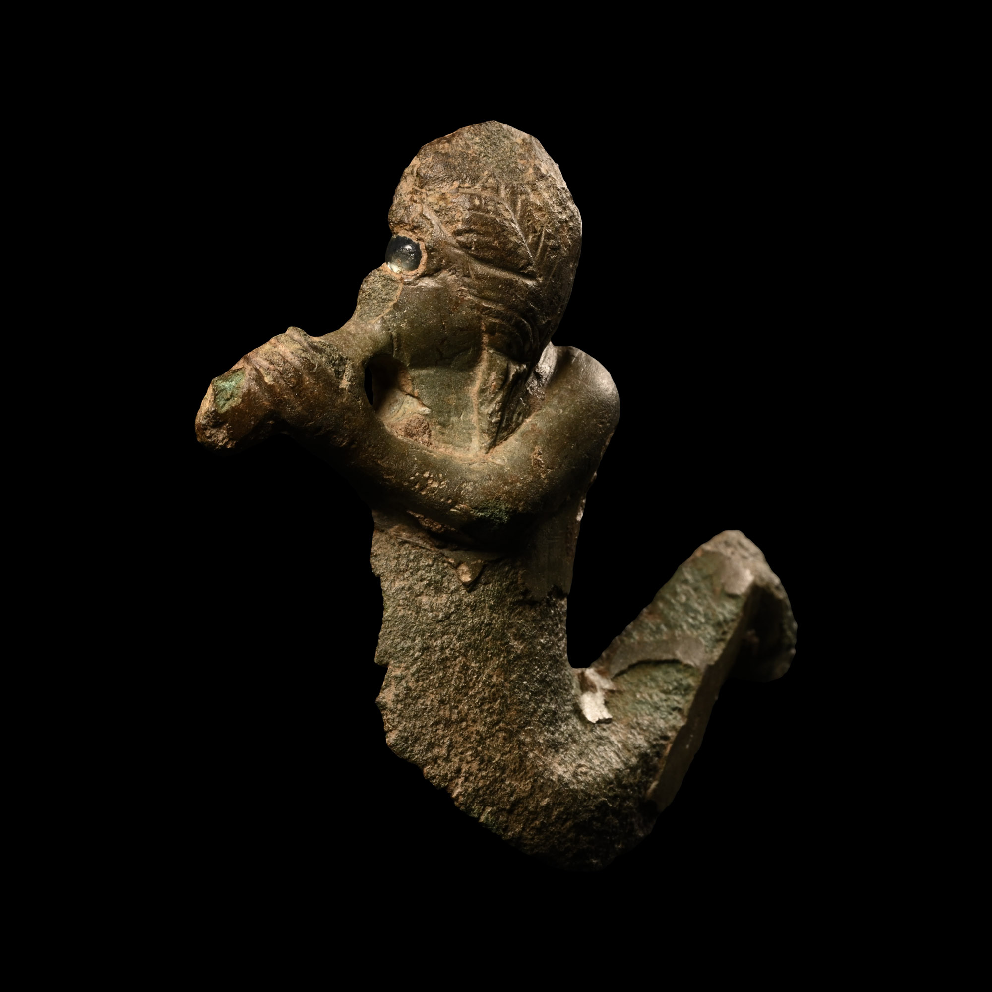 Roman Bronze Triton Mount