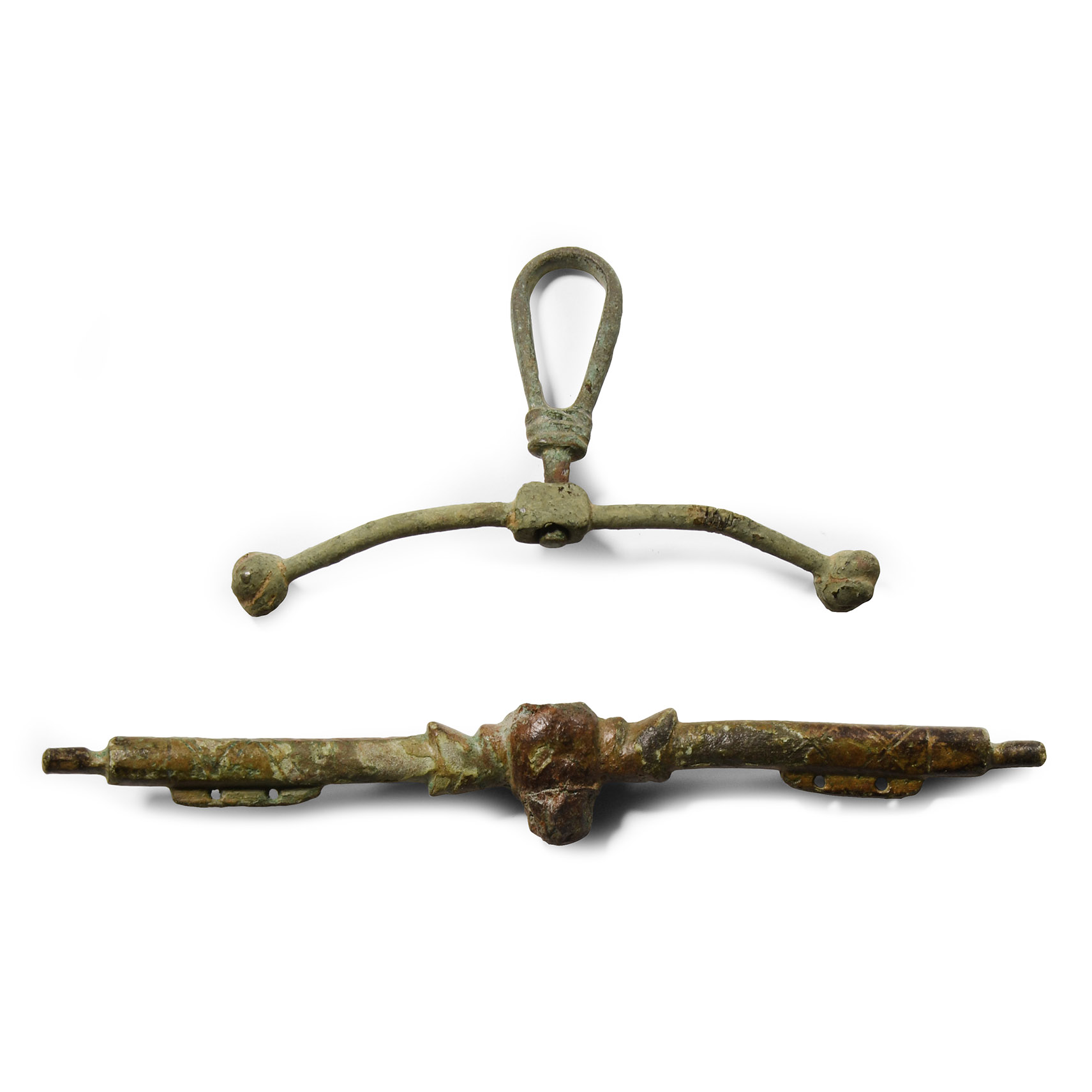 Medieval Bronze Purse Bar Group