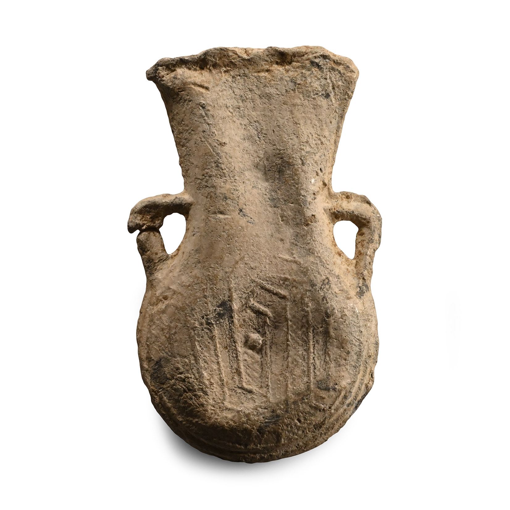 Medieval Lead Pilgrim's Holy Water Ampulla