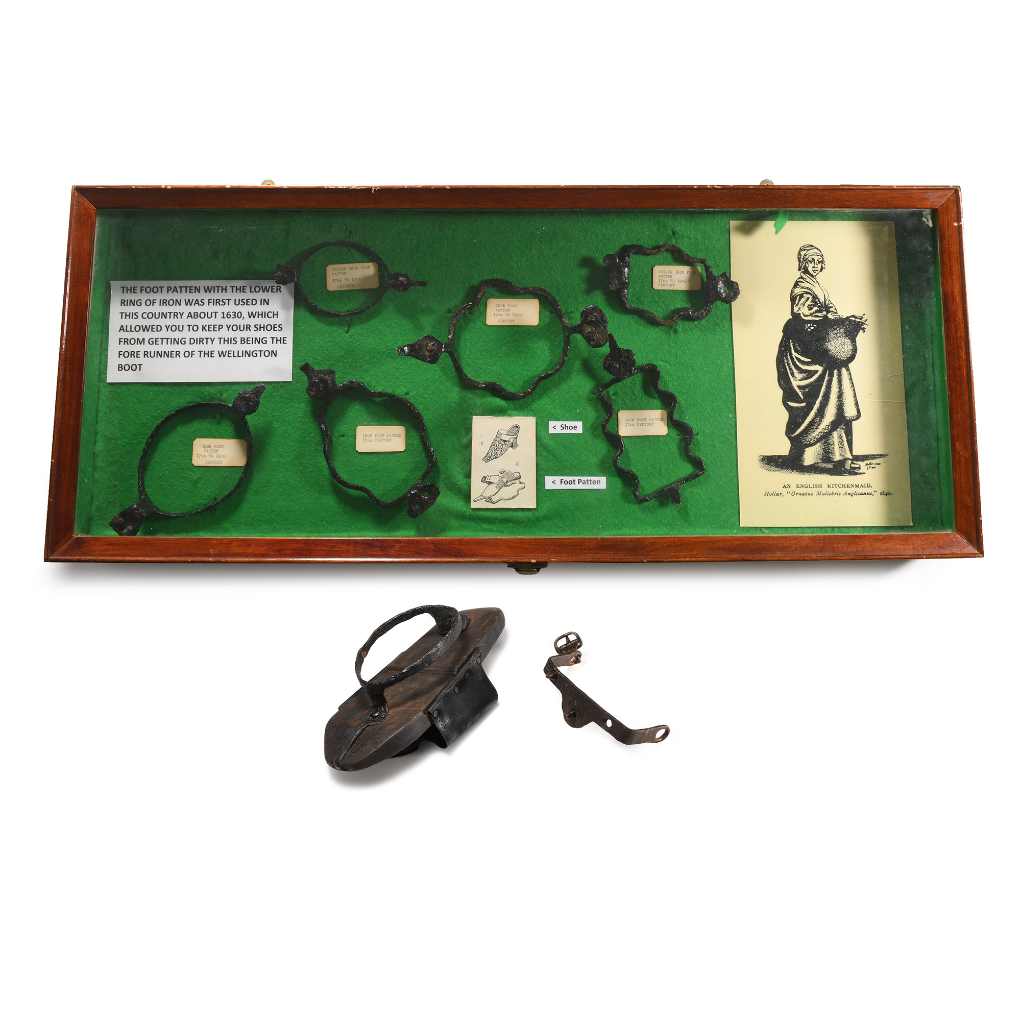 Cased Post Medieval Iron Foot Patten Collection