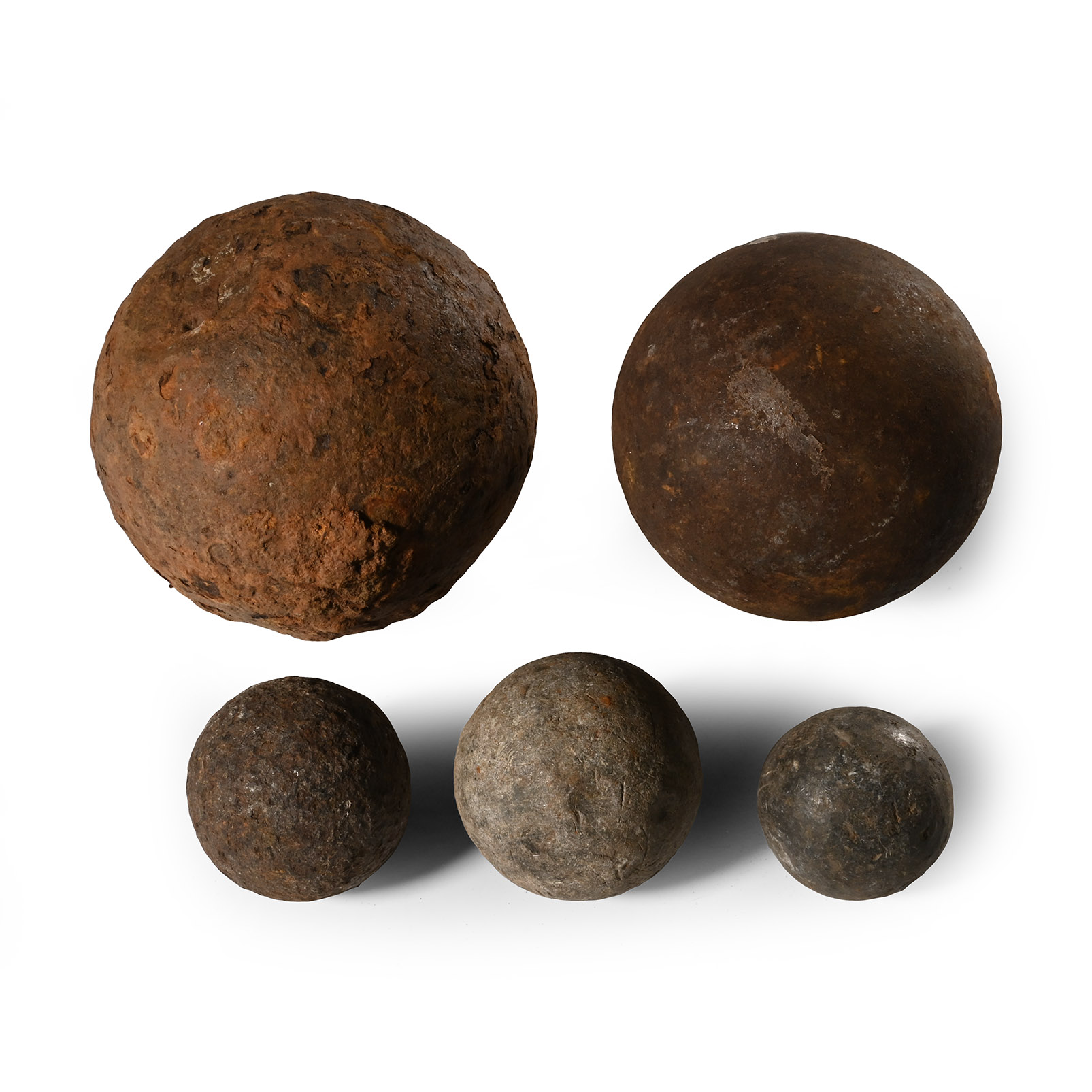 Civil War and Later Iron Cannon Ball and Shot Group