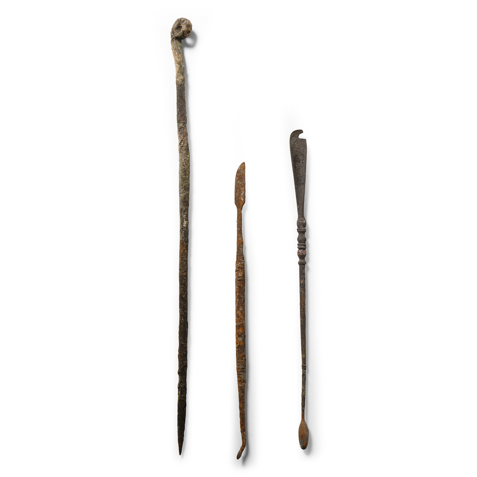 Roman Bronze and Other Medical Implement and Pin Collection