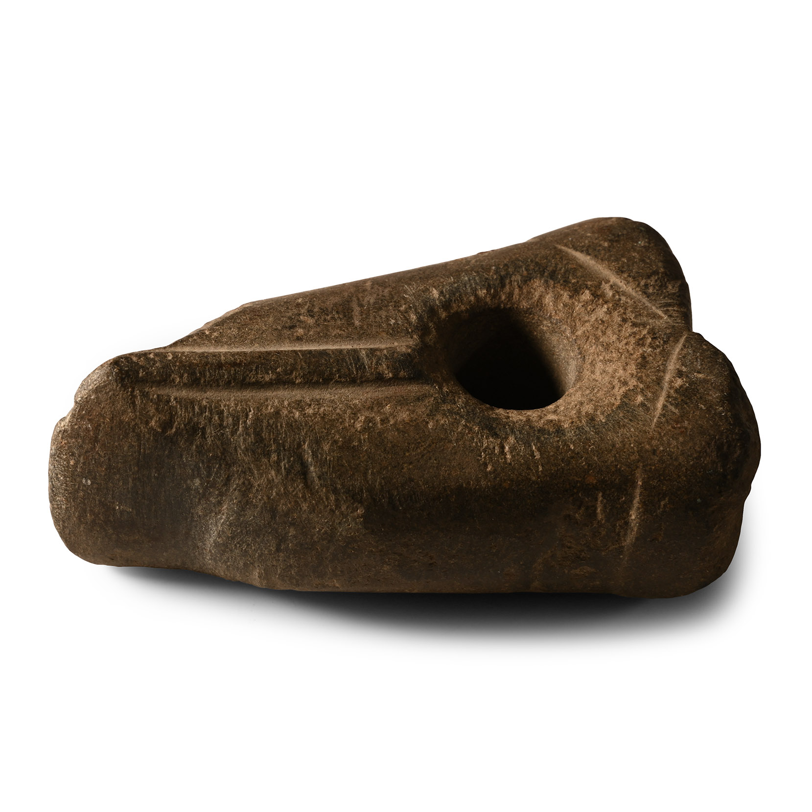 Stone Age Decorated Pierced Stone Axehead