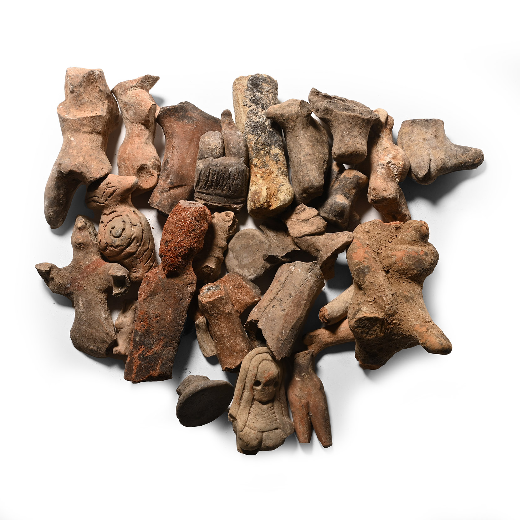 Western Asiatic Terracotta Figurine Fragment Group