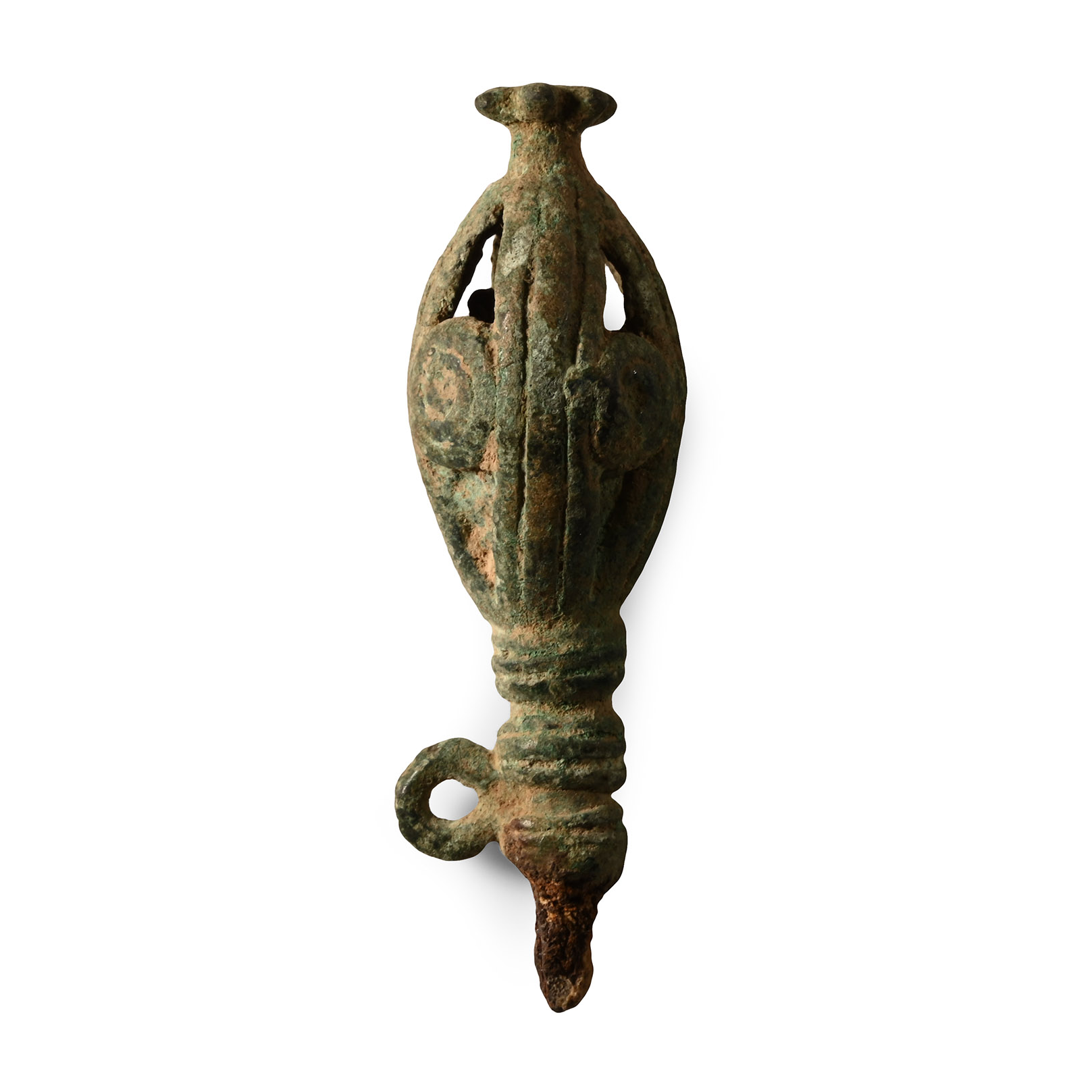 Luristan Bronze Openwork Poppyhead Finial