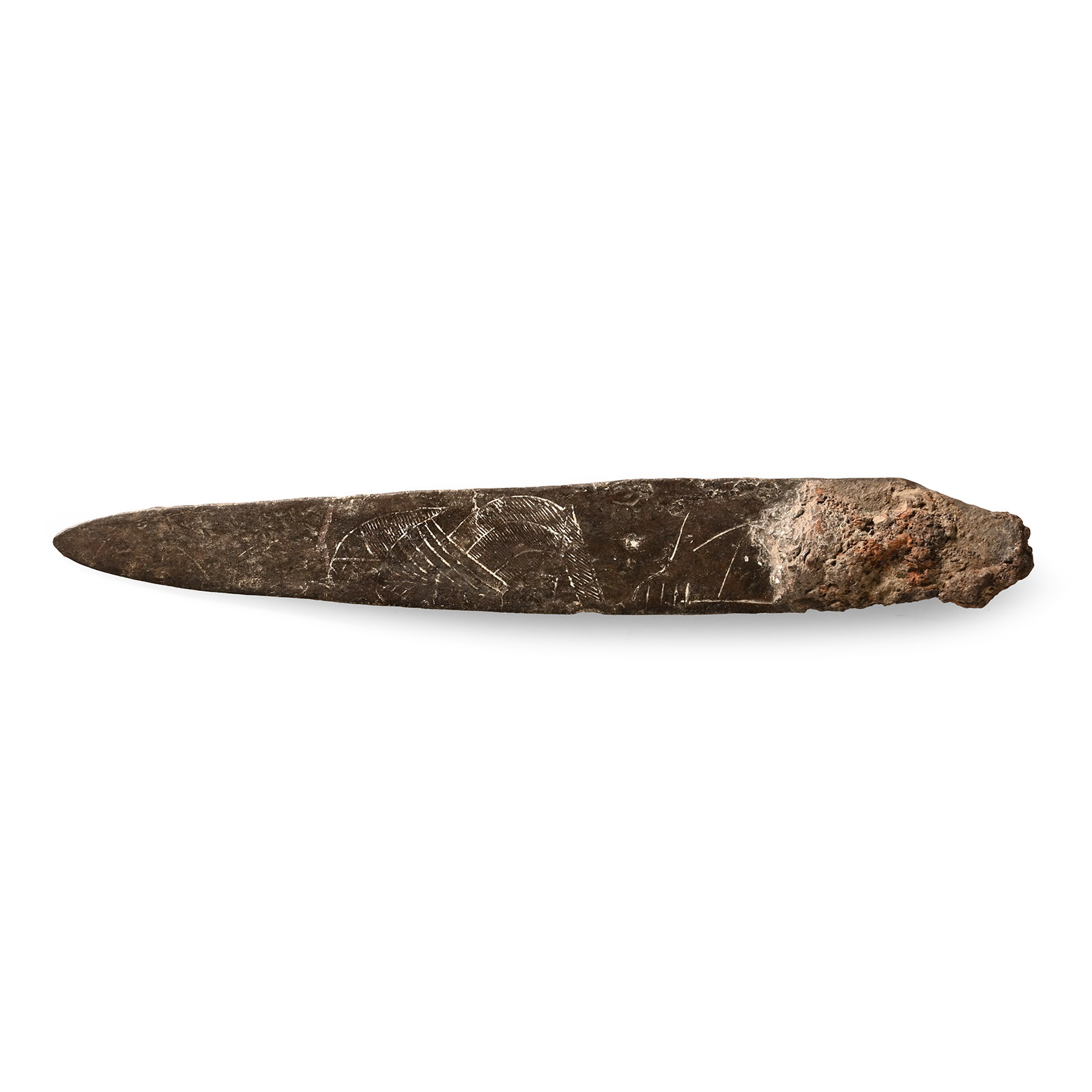 Viking Age Iron Knife with Decoration