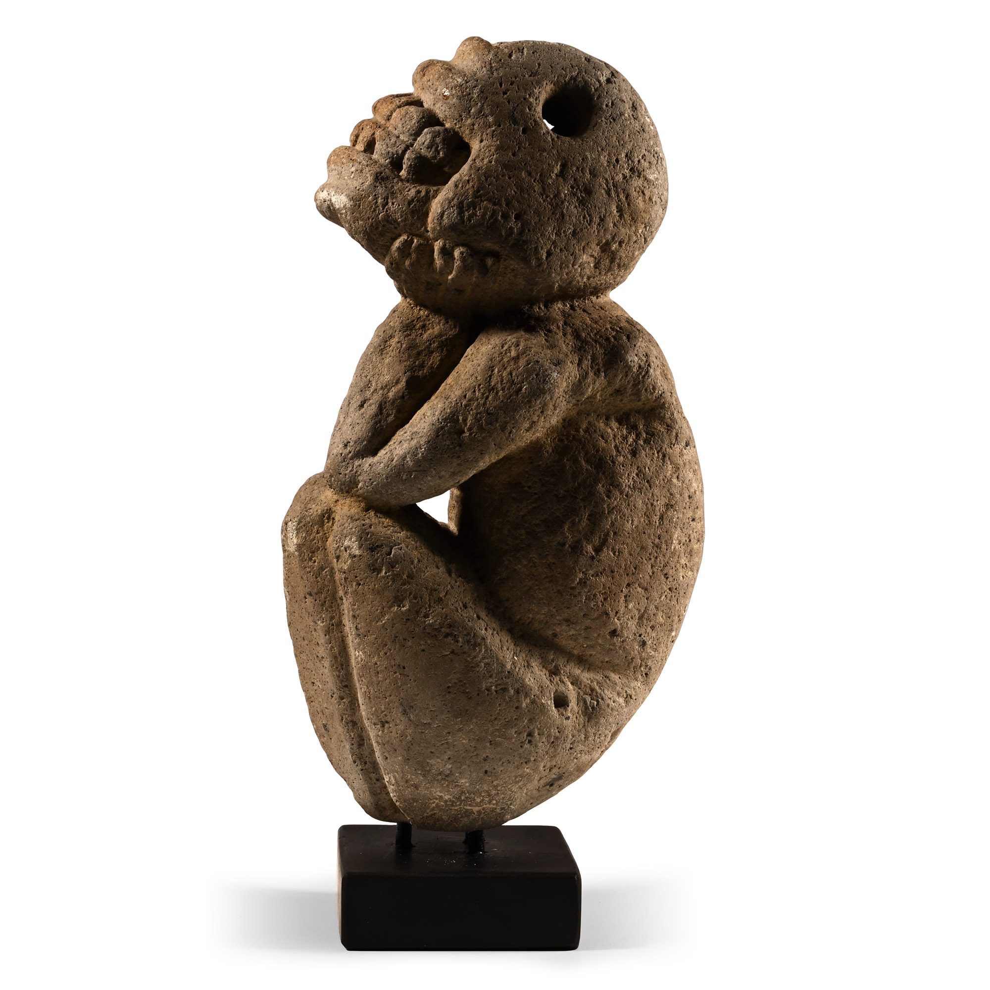 Pre-Columbian Stone Taino Transforming Zemi Figure
