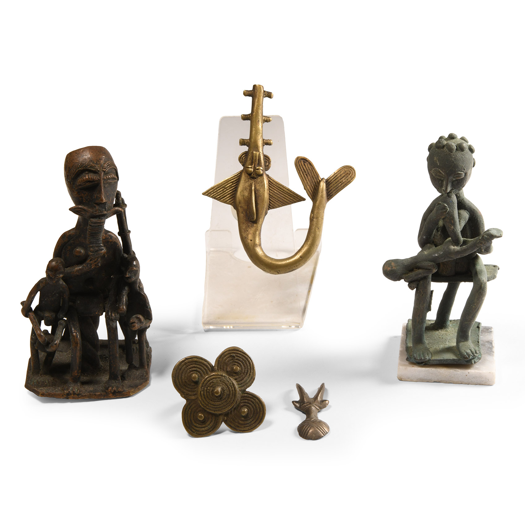 Central African Bronze Figural Group